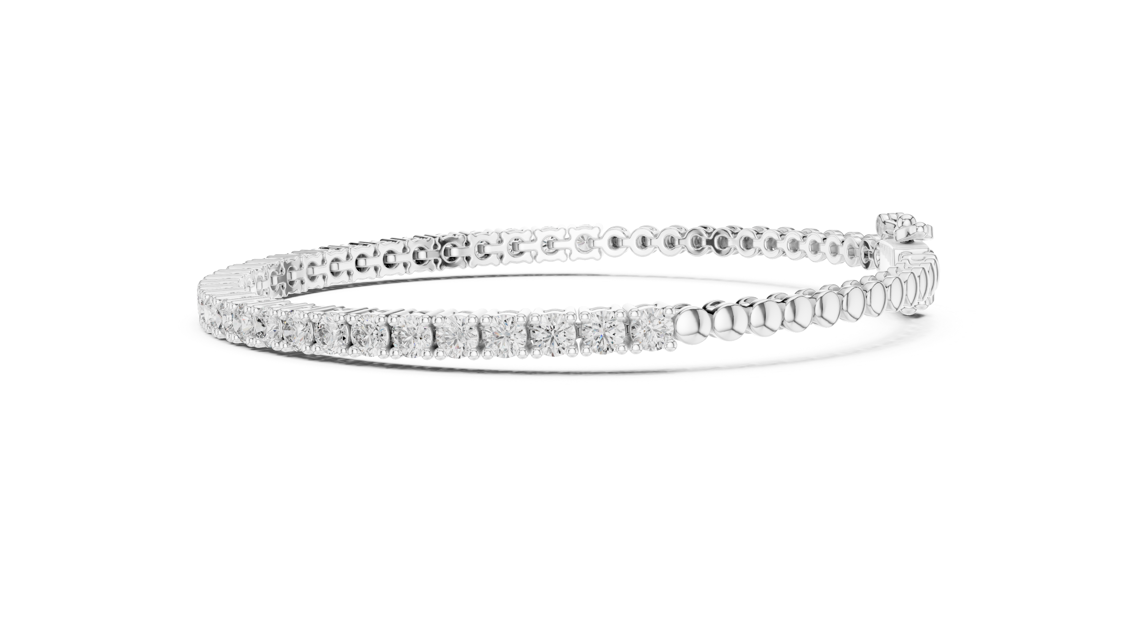 Petite Collet Diamond Bracelet in White Gold - VYKA Diamonds