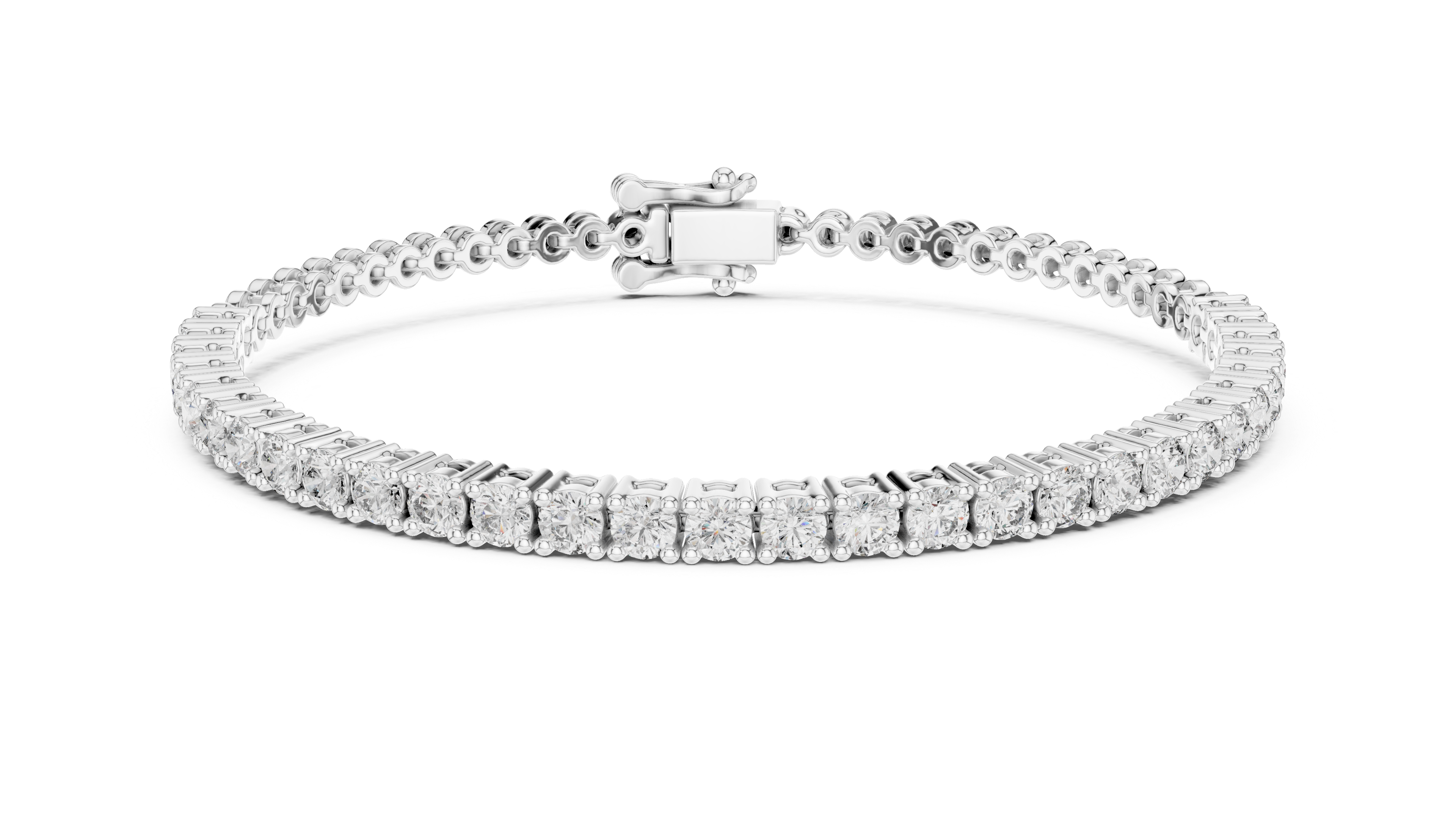 Petite Collet Diamond Bracelet in White Gold - VYKA Diamonds