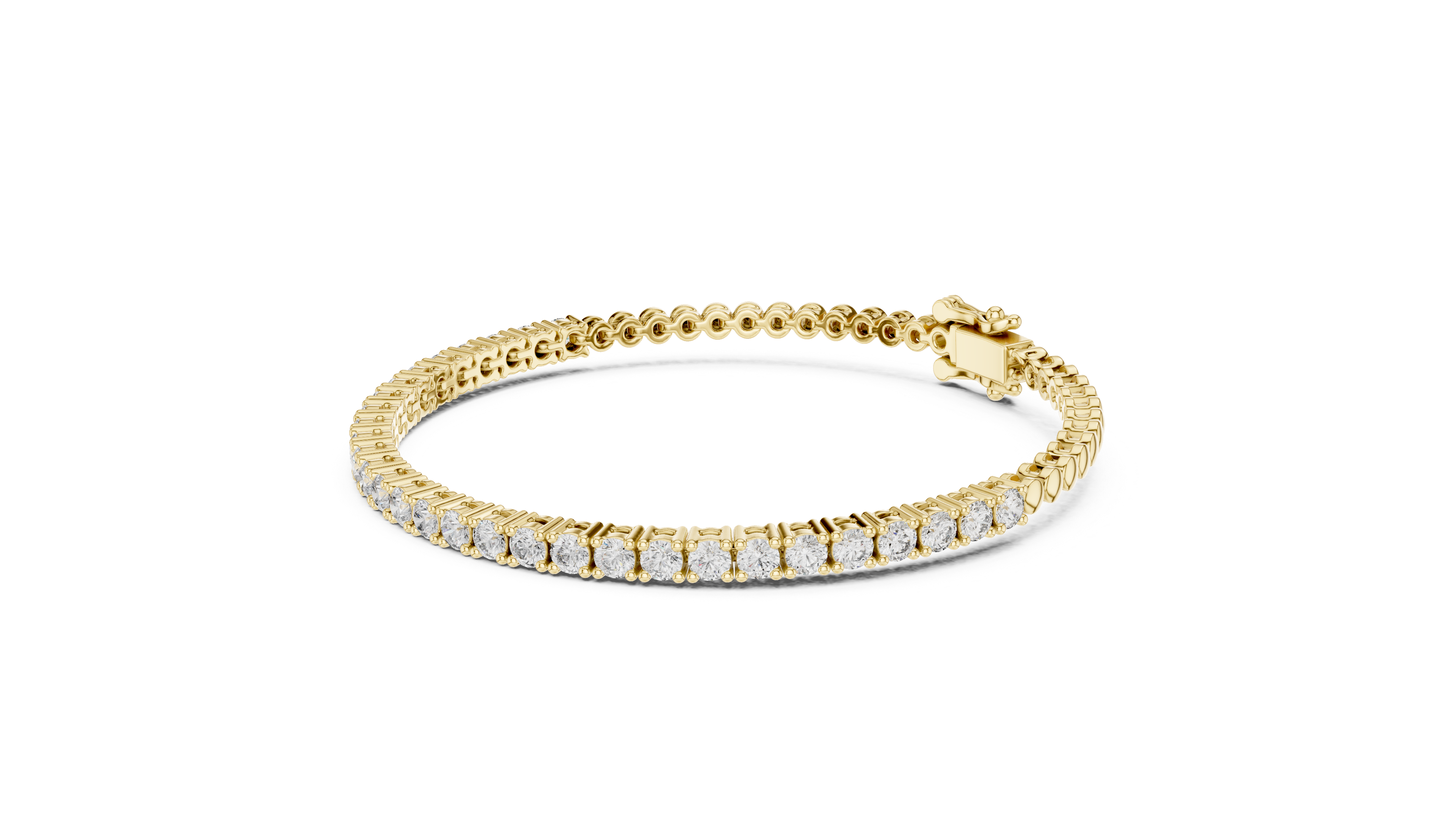 Petite Collet Diamond Bracelet in Yellow Gold - VYKA Diamonds