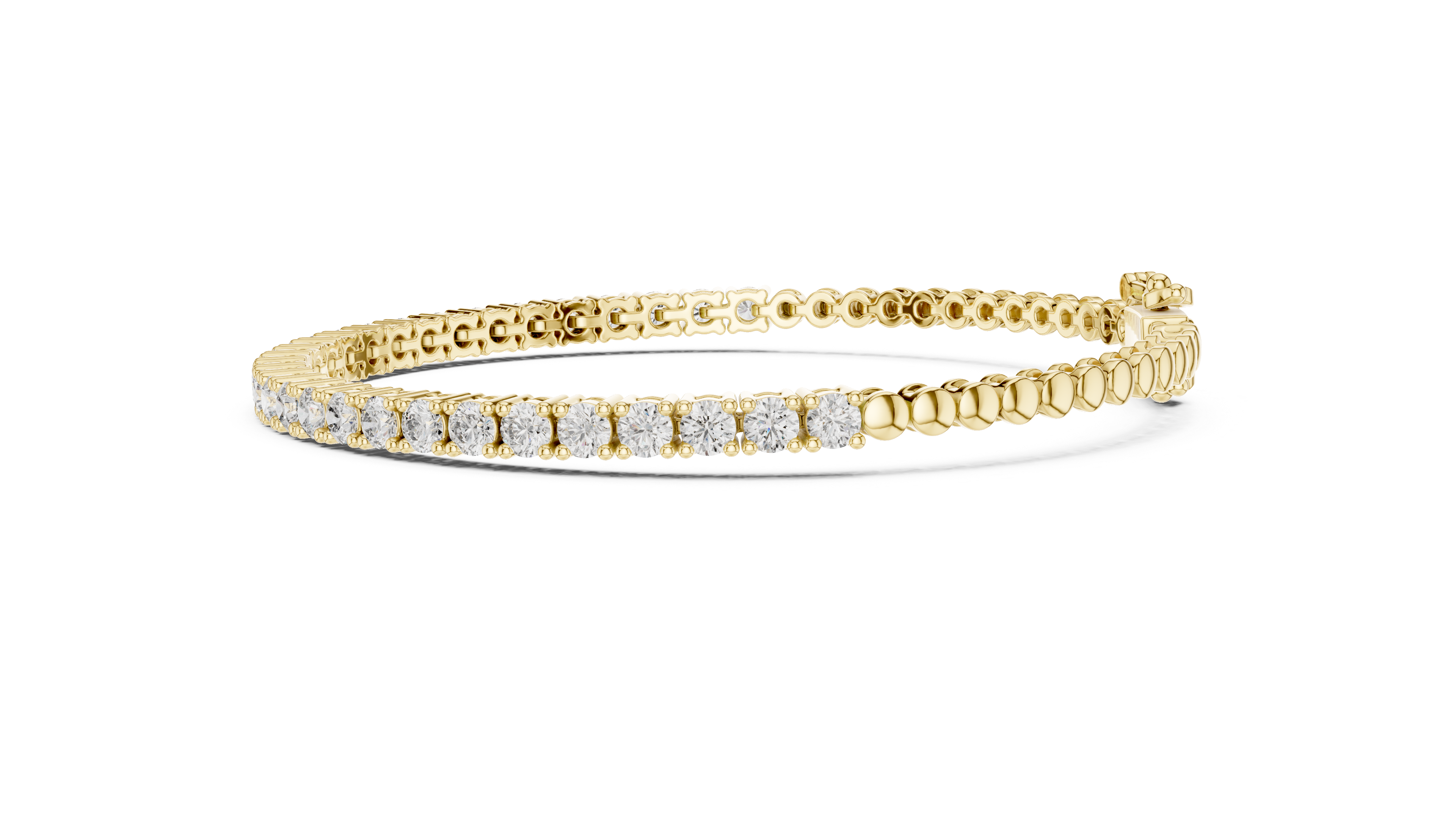 Petite Collet Diamond Bracelet in Yellow Gold - VYKA Diamonds
