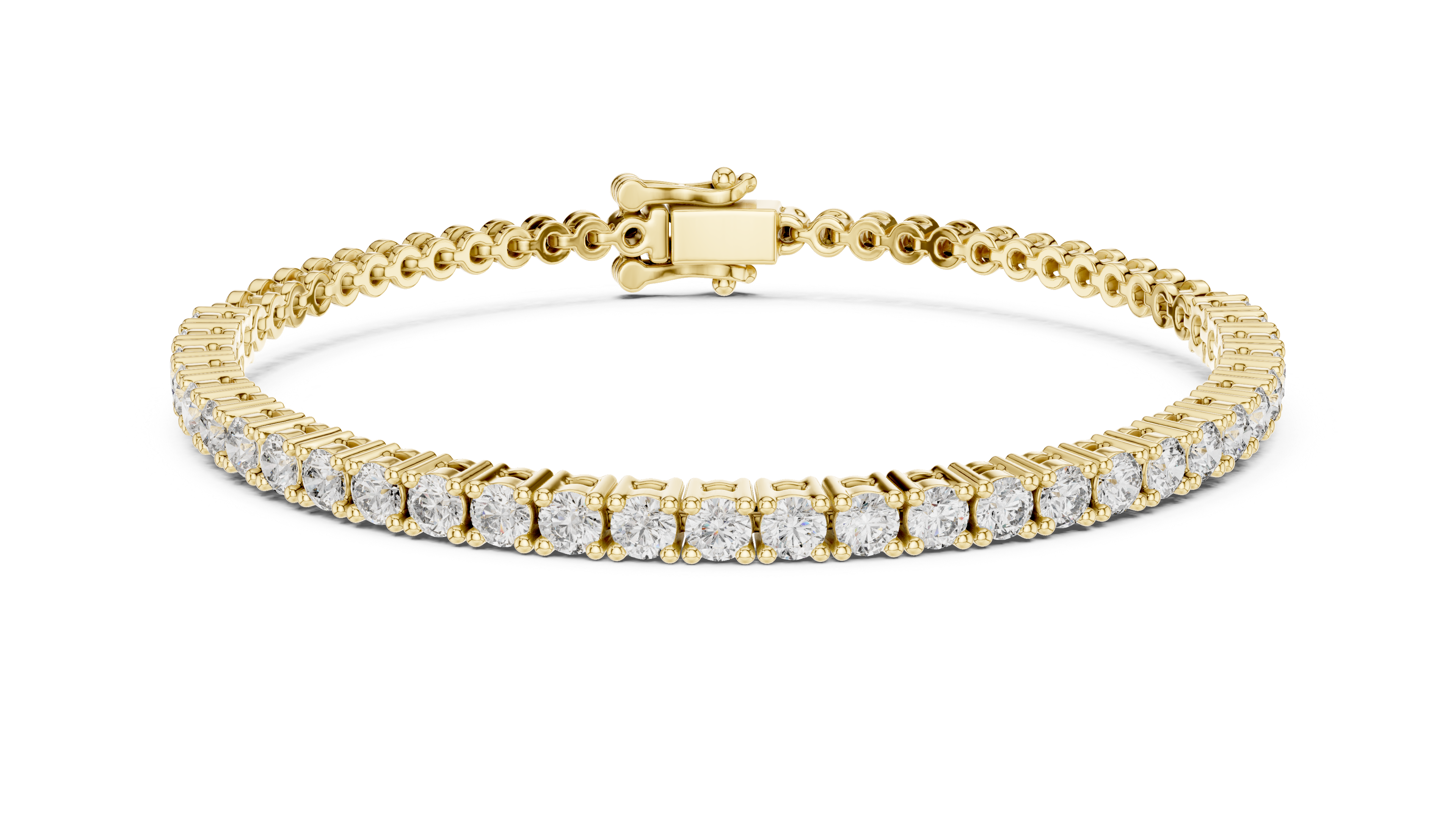 Petite Collet Diamond Bracelet in Yellow Gold - VYKA Diamonds