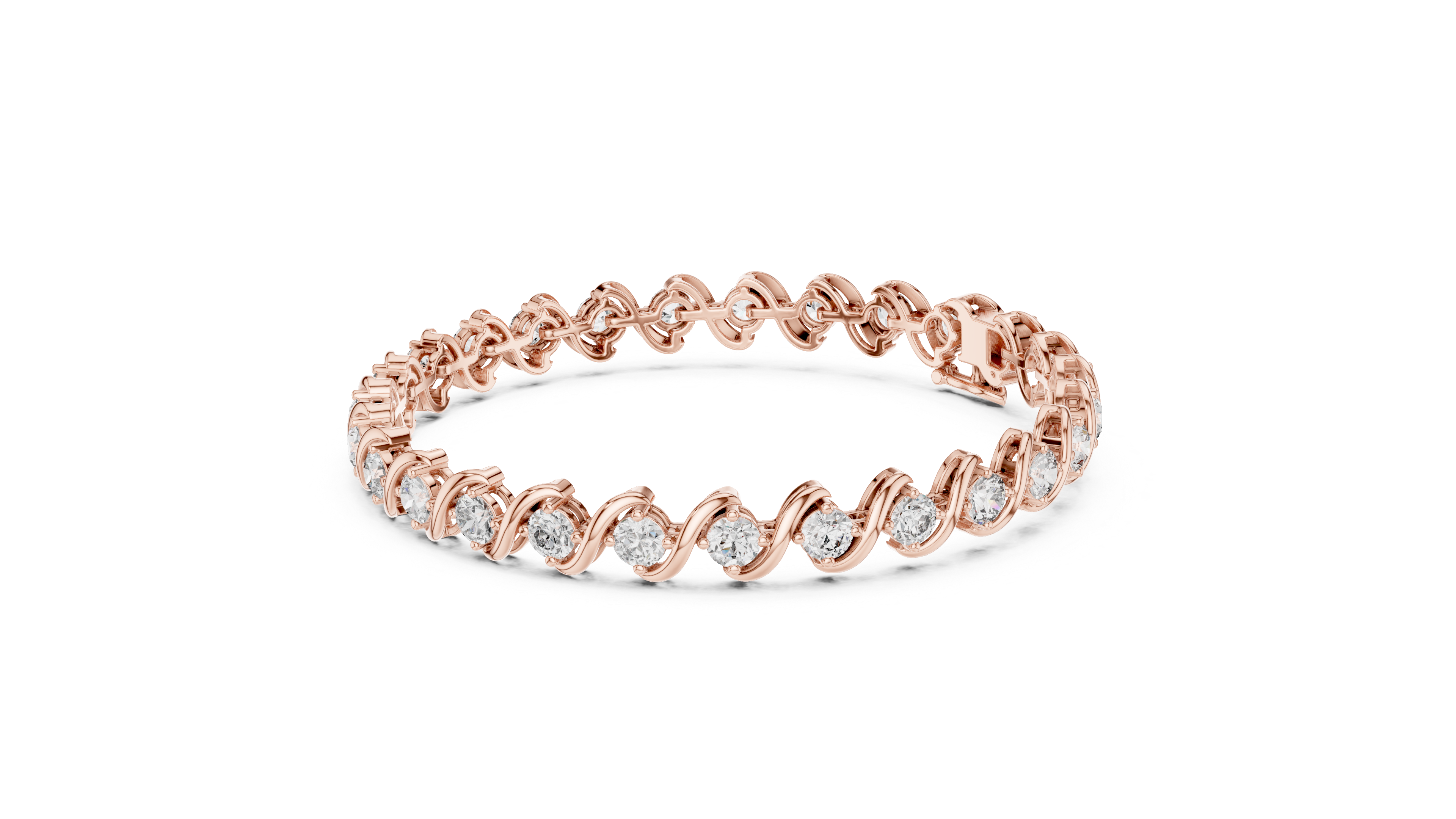 سوار كوليه متدرج in Rose Gold - VYKA Diamonds