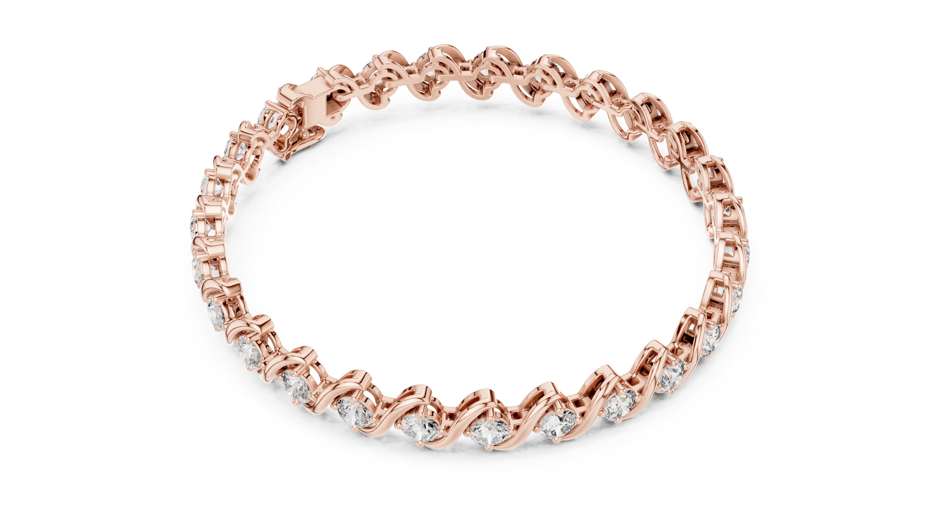 سوار كوليه متدرج in Rose Gold - VYKA Diamonds