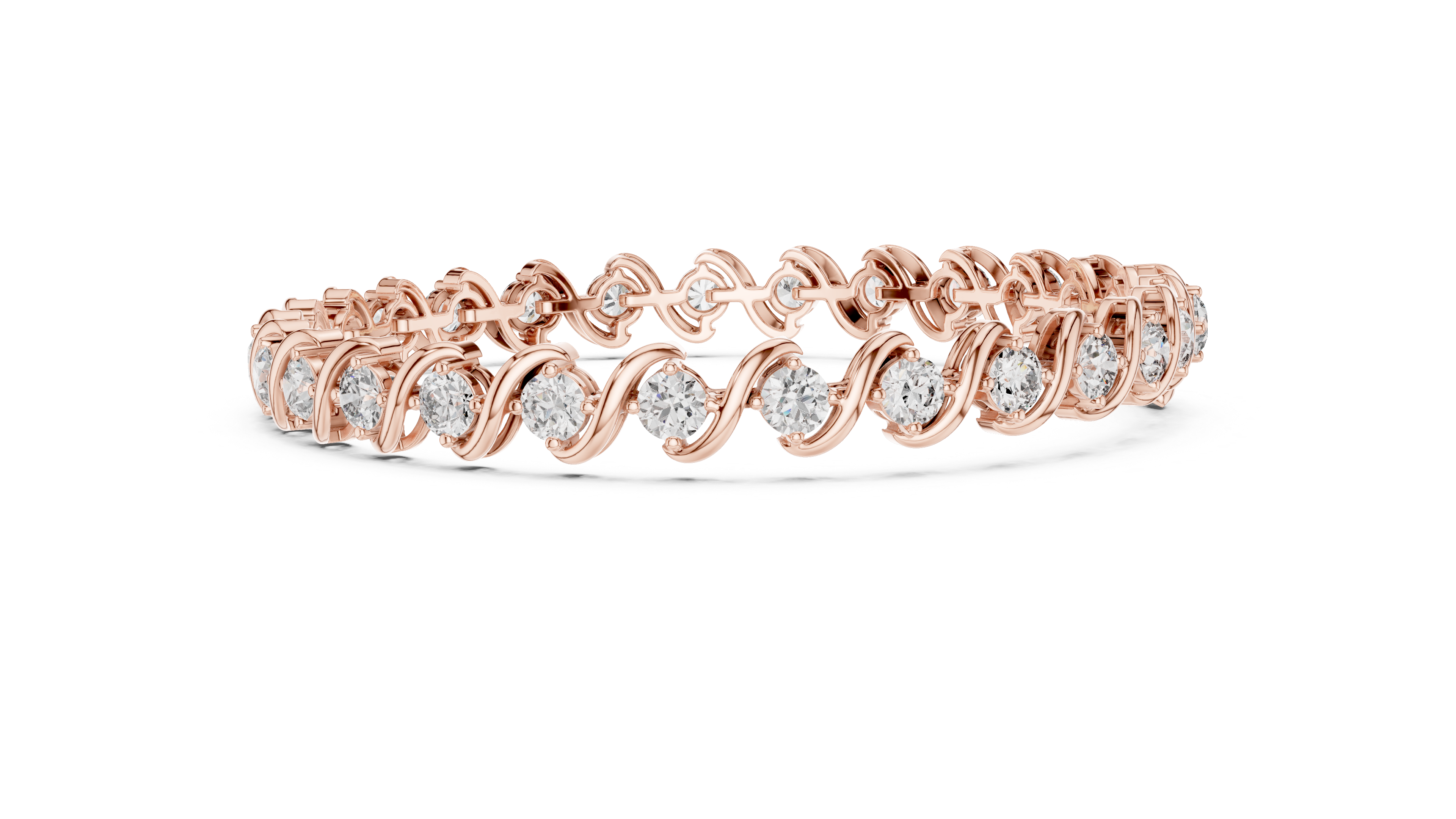 سوار كوليه متدرج in Rose Gold - VYKA Diamonds