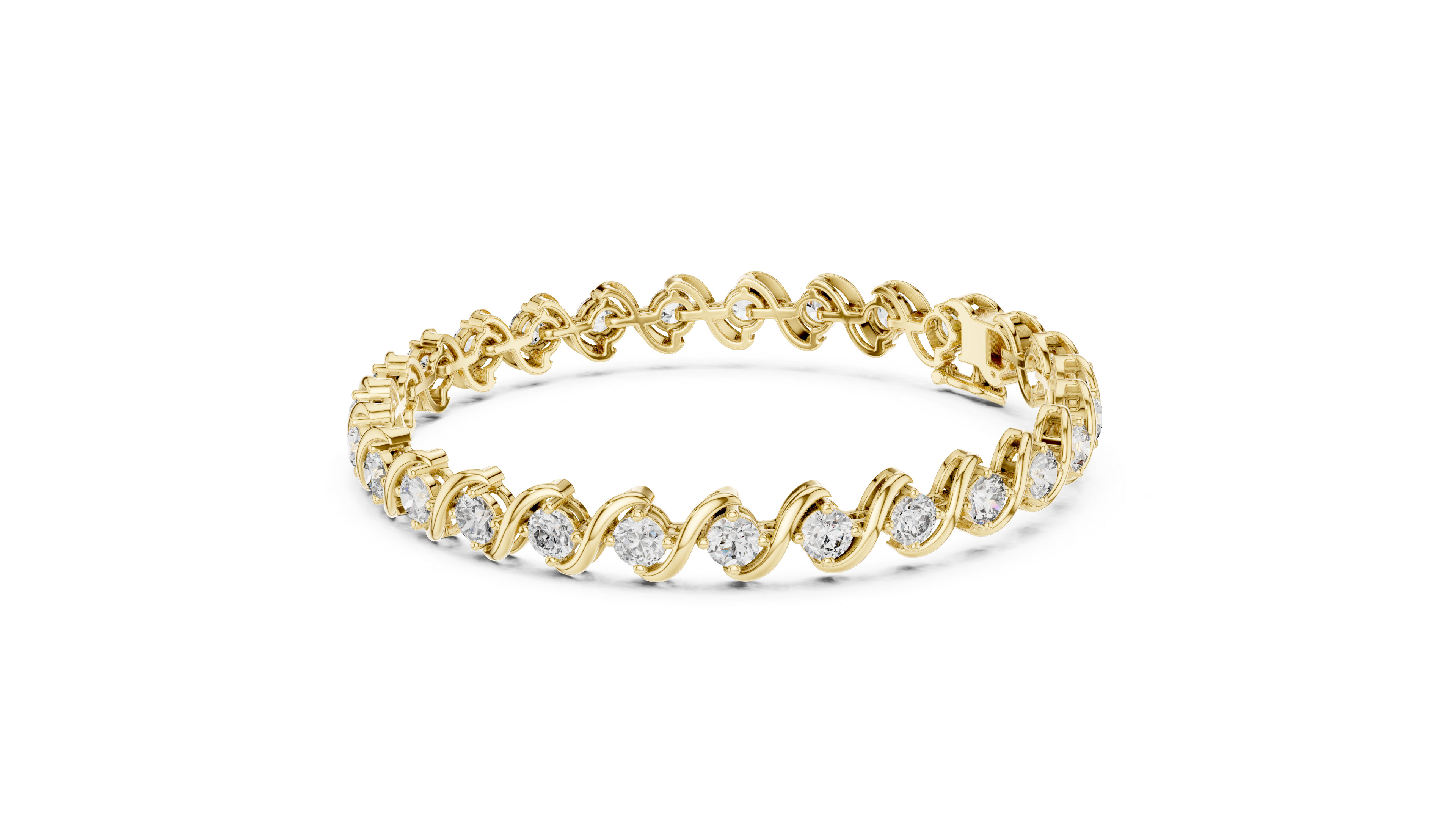 سوار كوليه متدرج in Yellow Gold - VYKA Diamonds