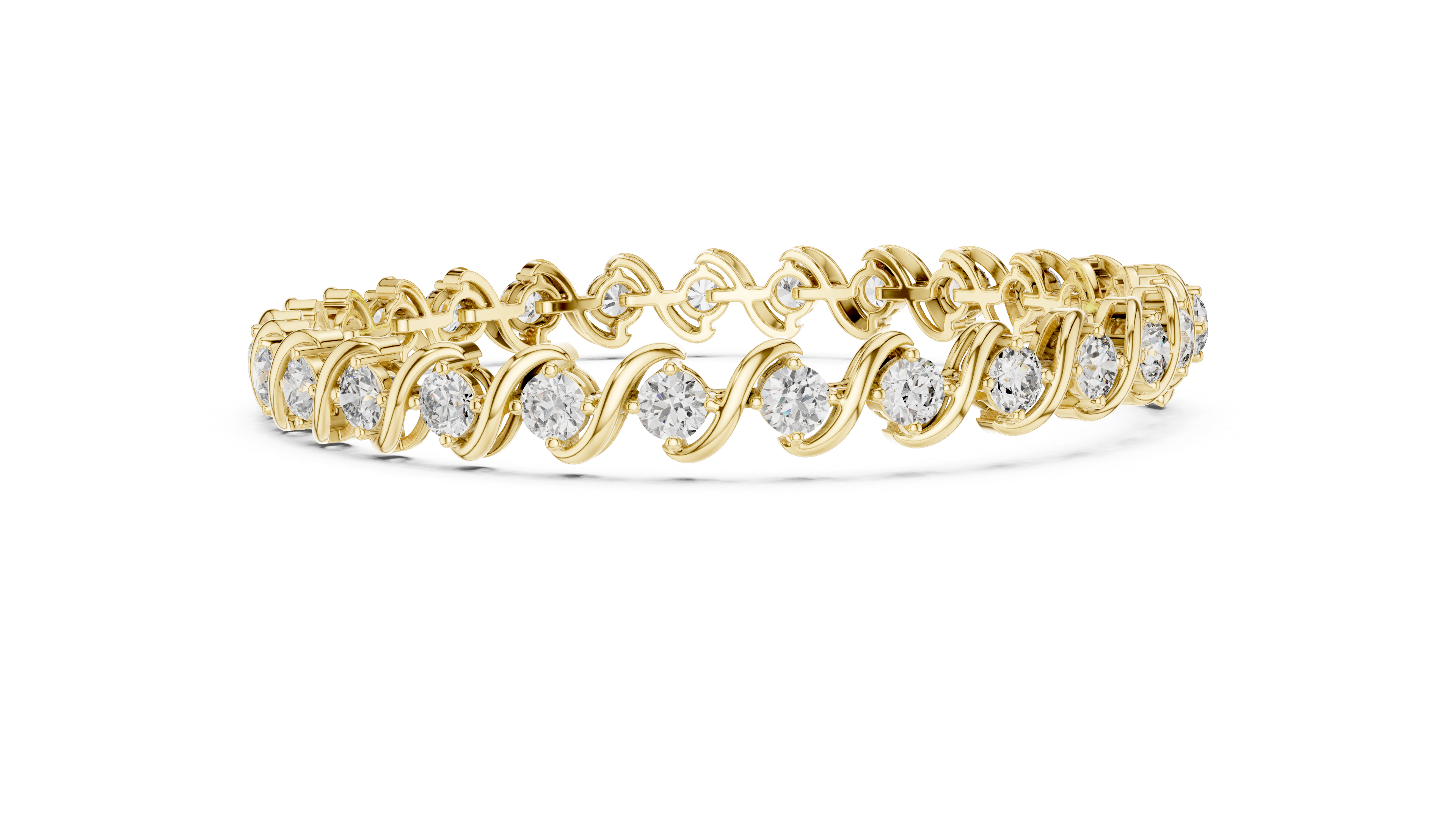 سوار كوليه متدرج in Yellow Gold - VYKA Diamonds