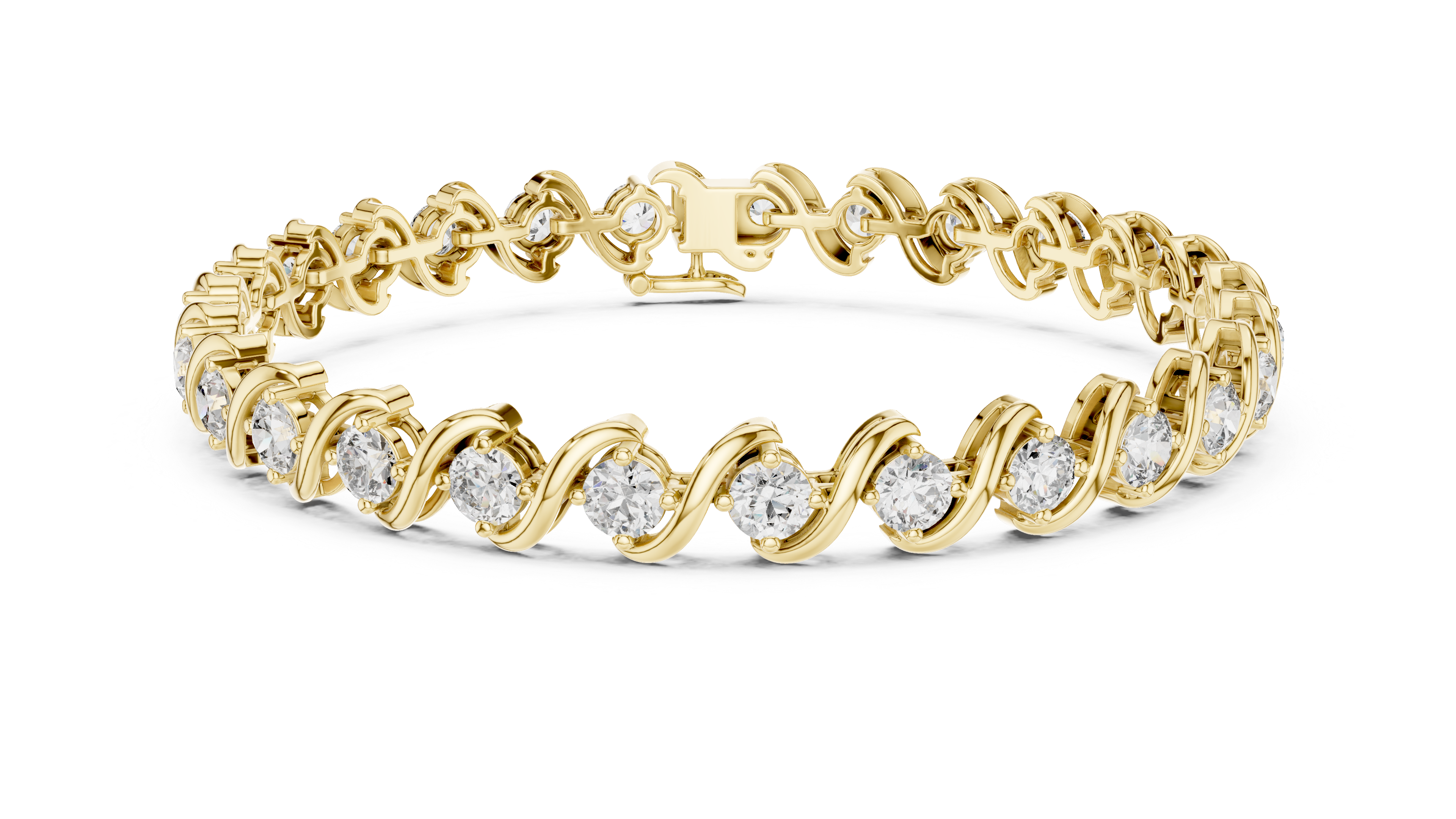 سوار كوليه متدرج in Yellow Gold - VYKA Diamonds
