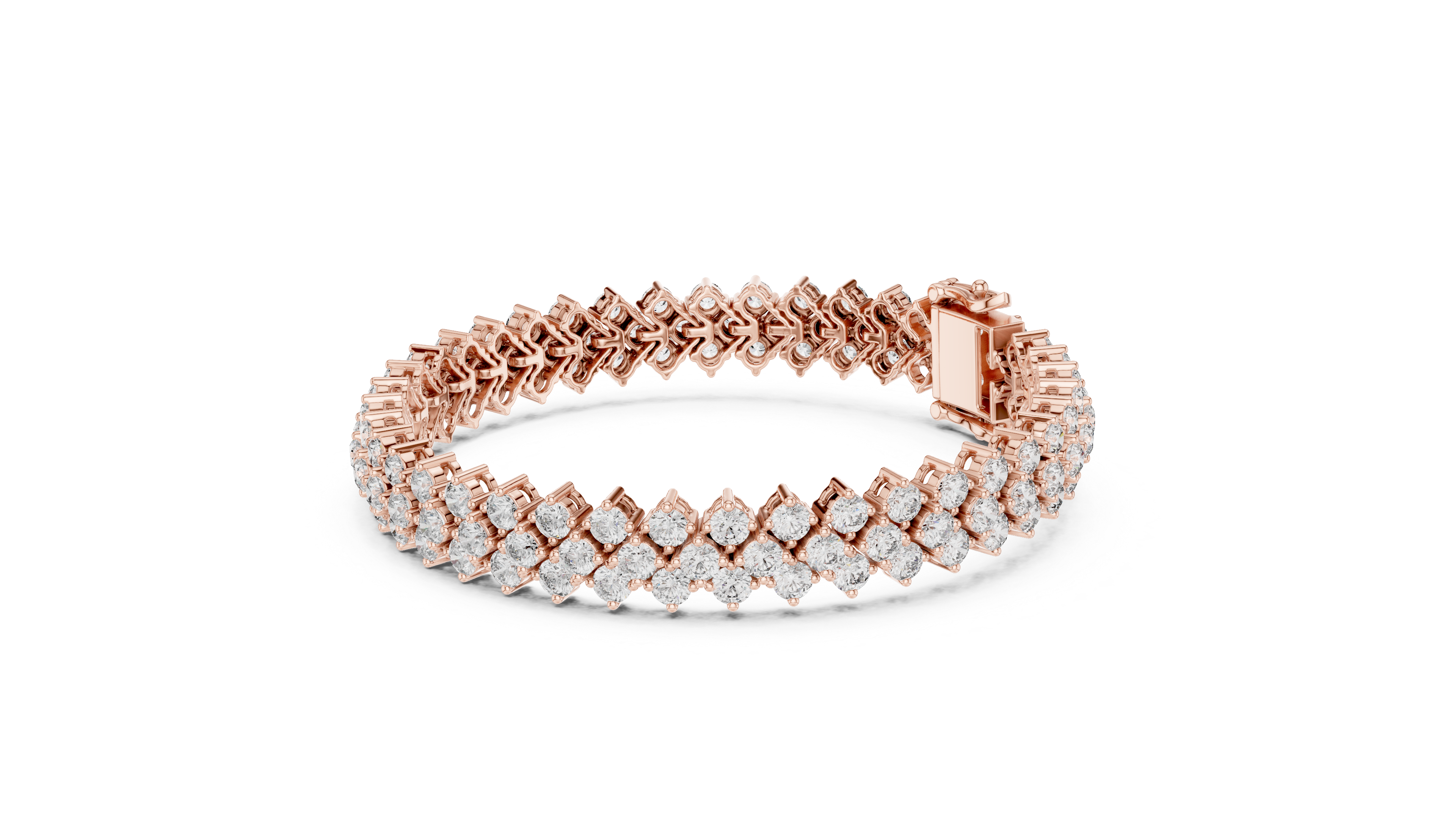 Micro Collet Diamond Band in Rose Gold - VYKA Diamonds