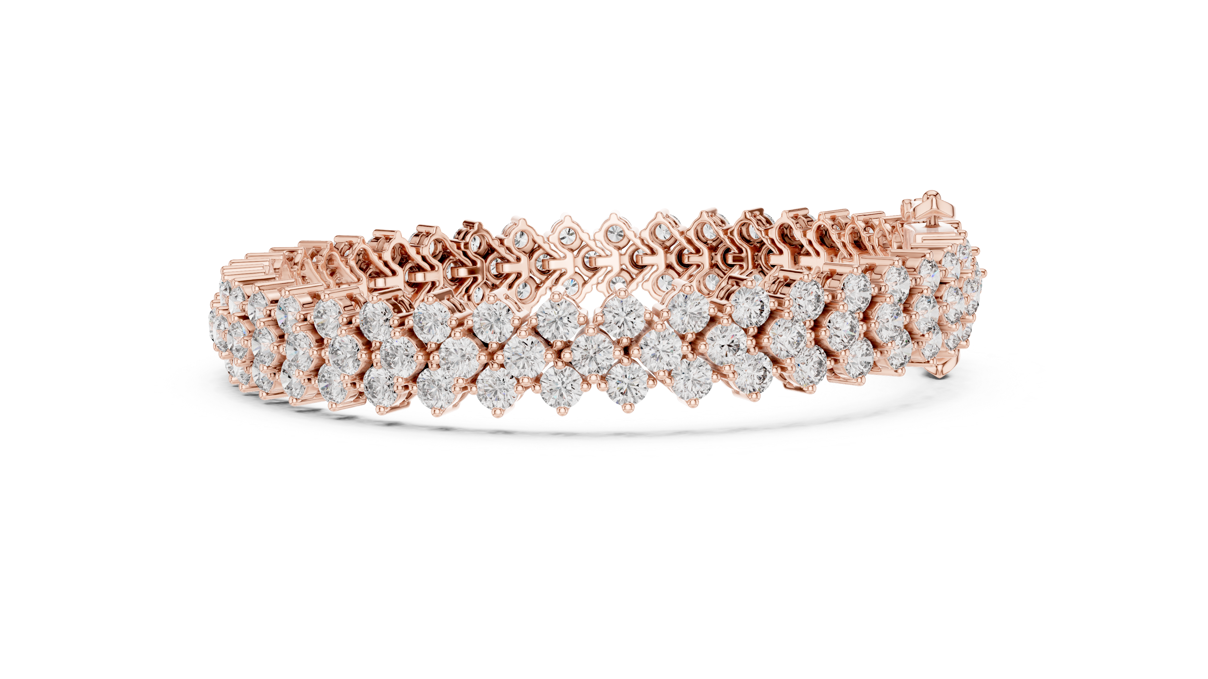 Micro Collet Diamond Band in Rose Gold - VYKA Diamonds