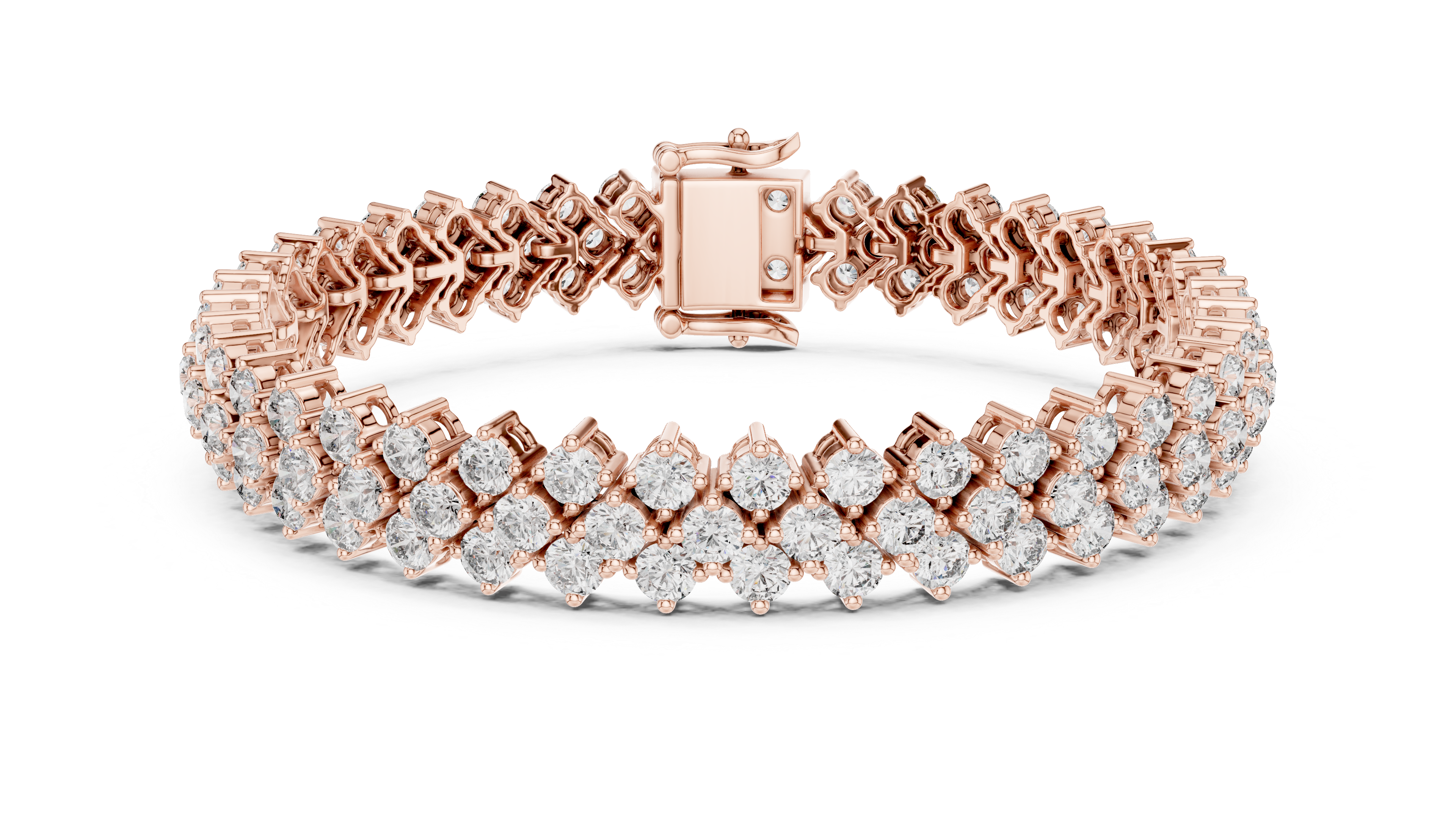 Micro Collet Diamond Band in Rose Gold - VYKA Diamonds