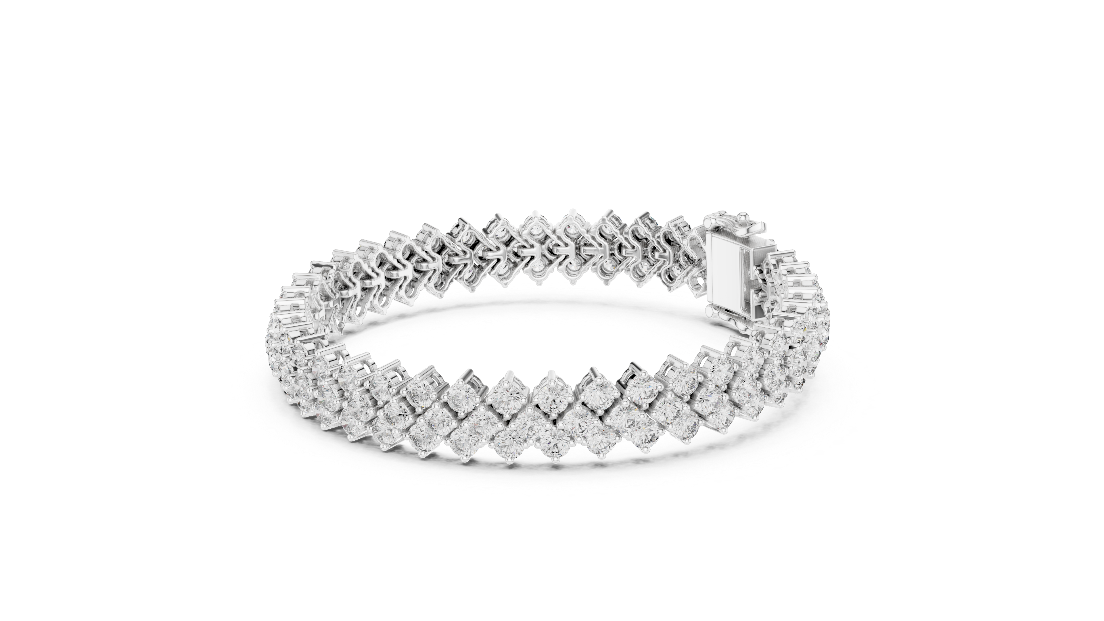 Micro Collet Diamond Band in White Gold - VYKA Diamonds