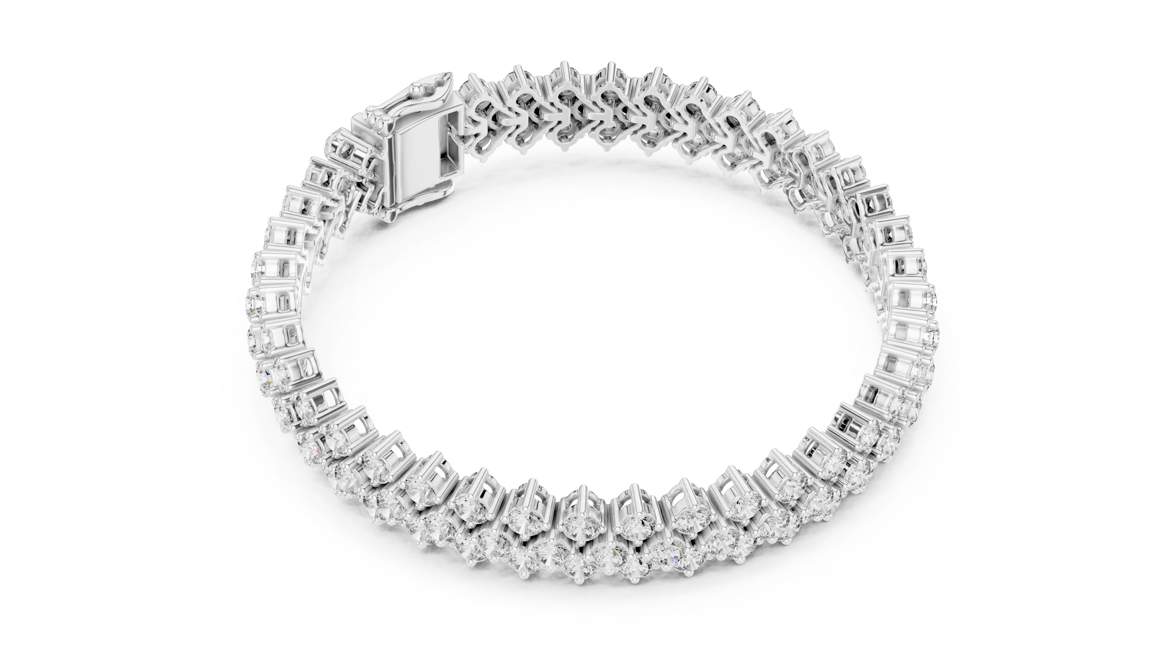 Micro Collet Diamond Band in White Gold - VYKA Diamonds