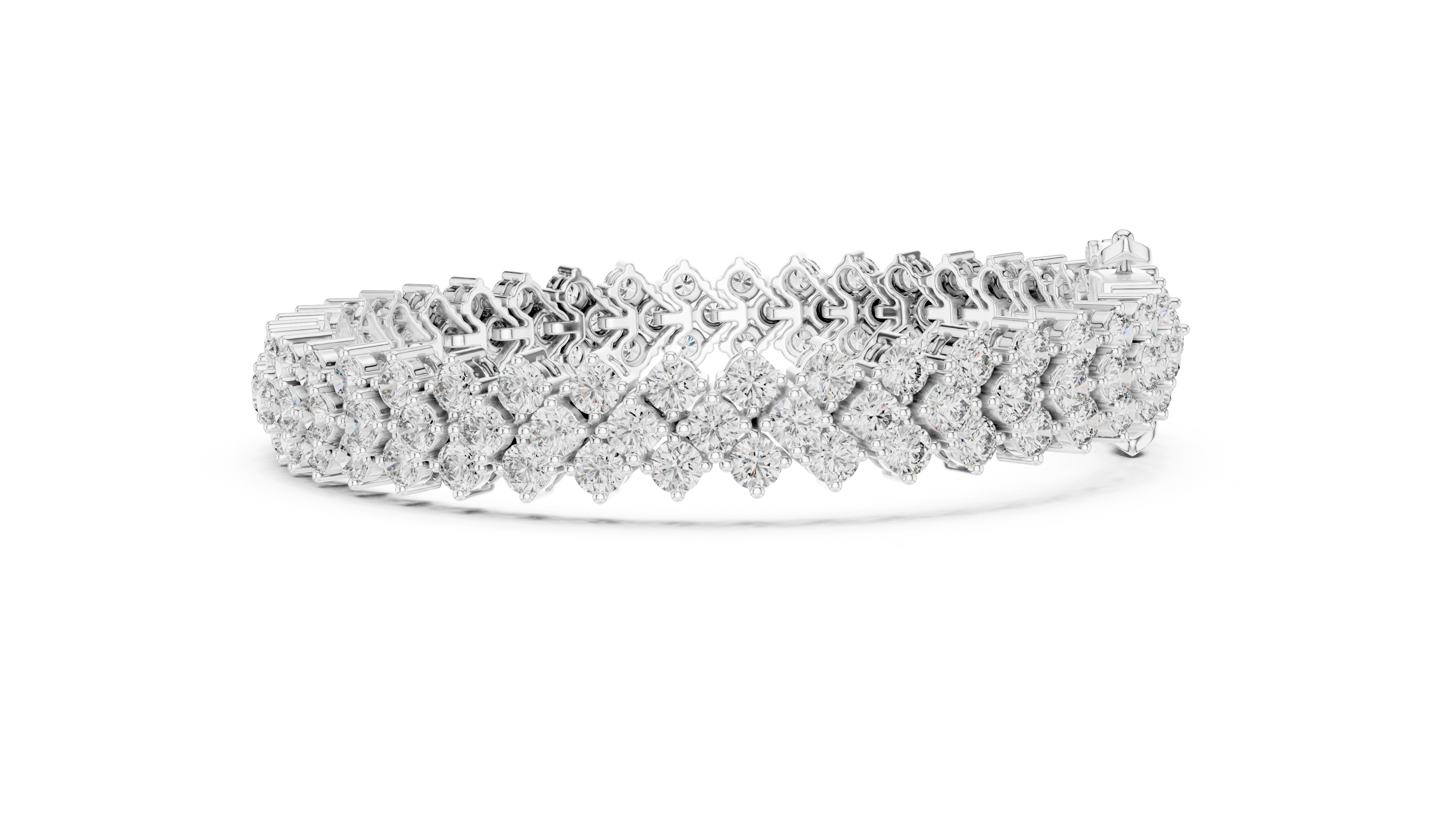 Micro Collet Diamond Band in White Gold - VYKA Diamonds