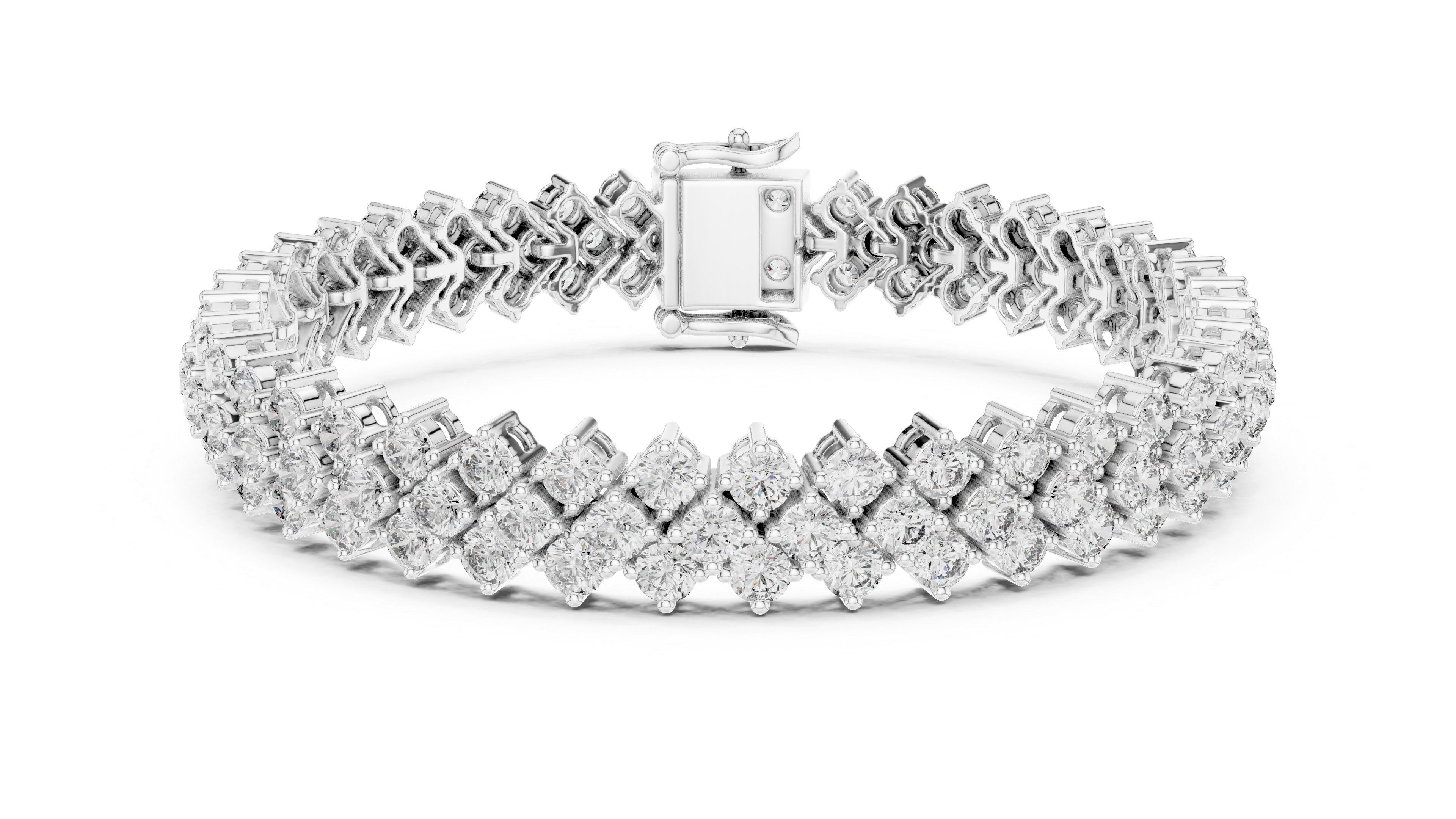 Micro Collet Diamond Band in White Gold - VYKA Diamonds