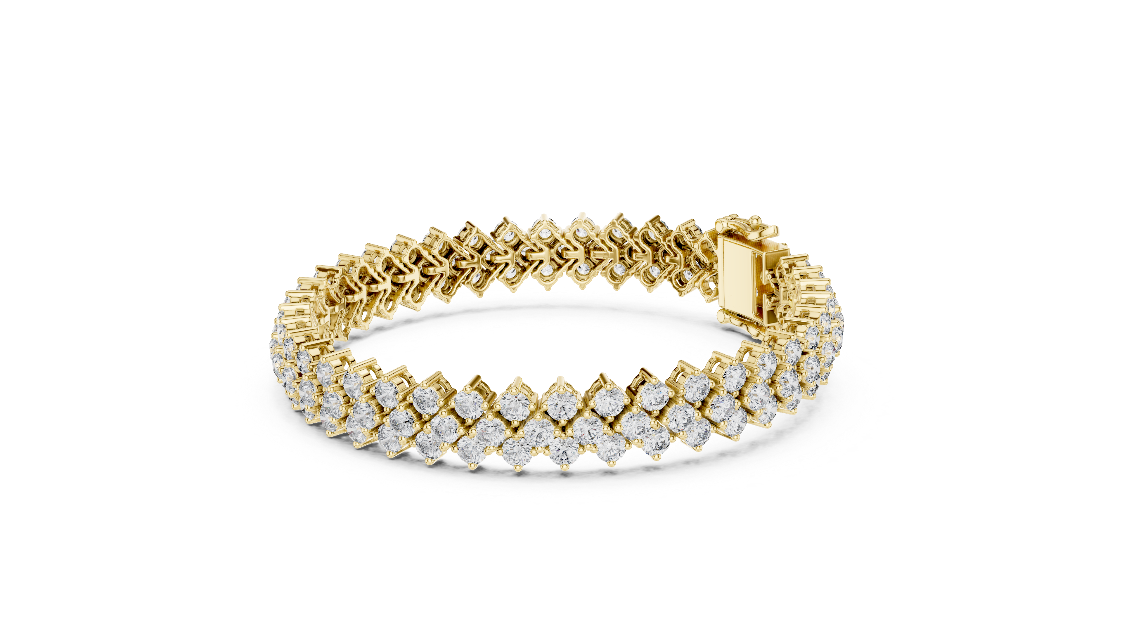Micro Collet Diamond Band in Yellow Gold - VYKA Diamonds