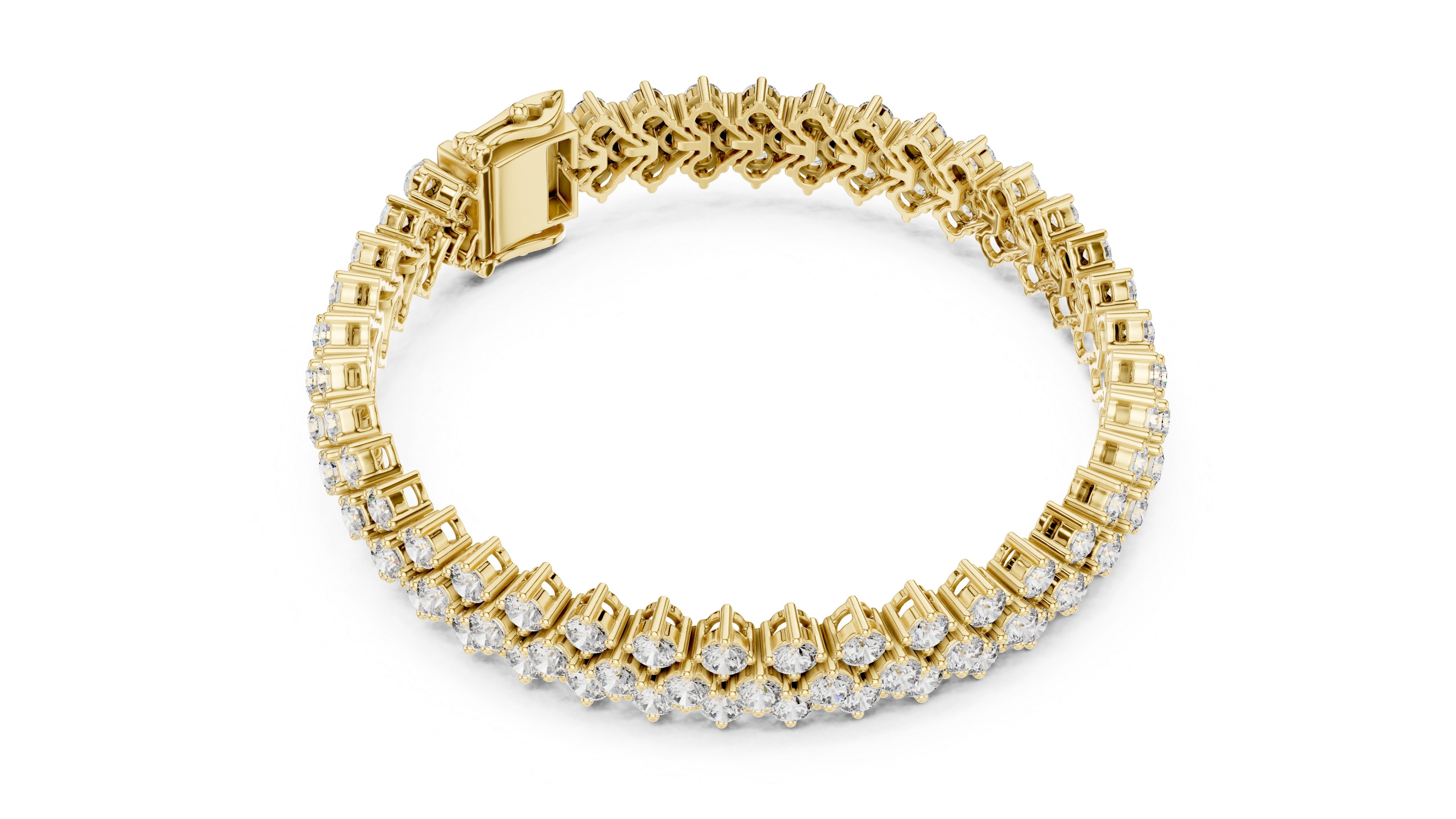 Micro Collet Diamond Band in Yellow Gold - VYKA Diamonds