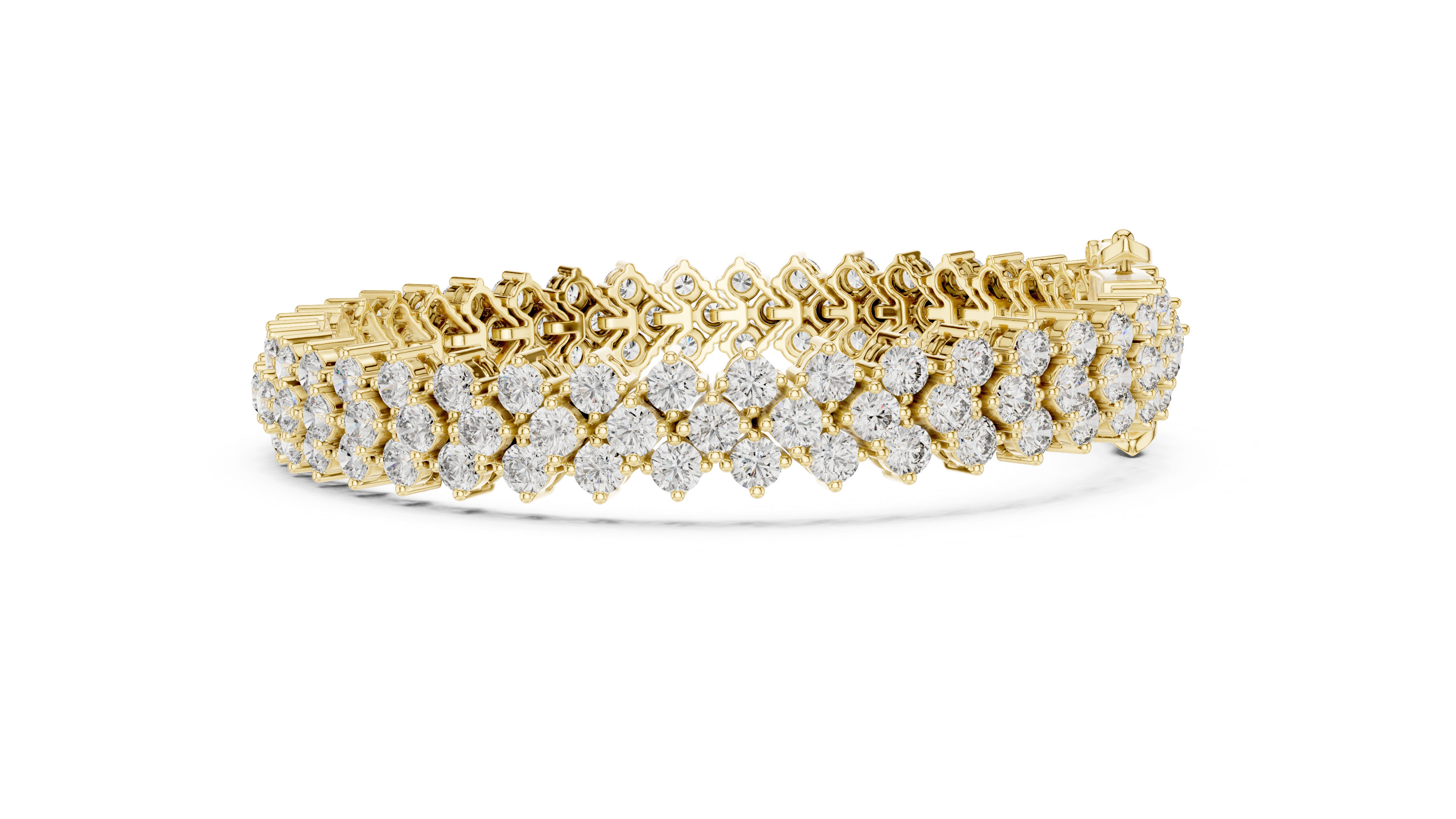 Micro Collet Diamond Band in Yellow Gold - VYKA Diamonds