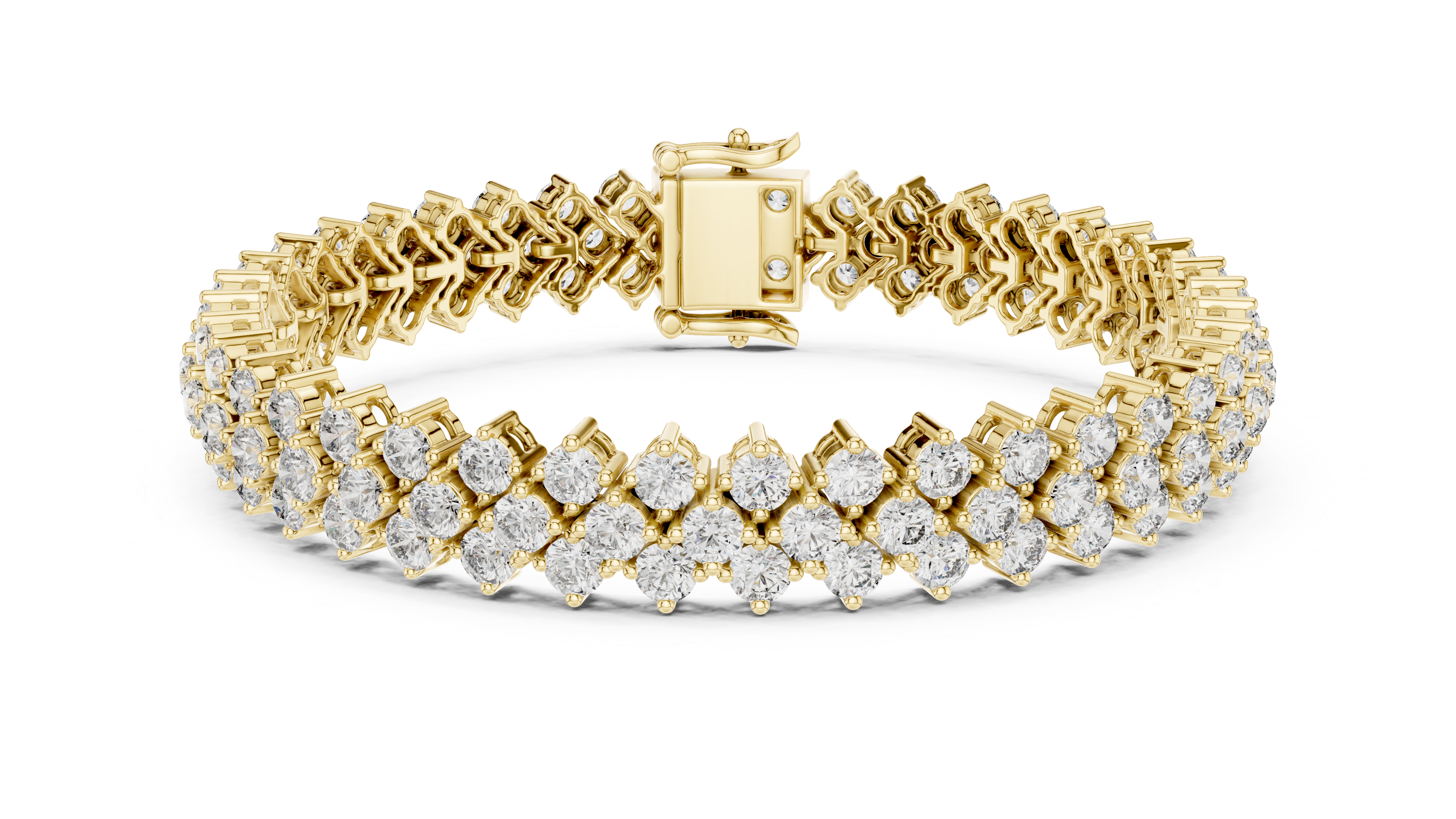 Micro Collet Diamond Band in Yellow Gold - VYKA Diamonds