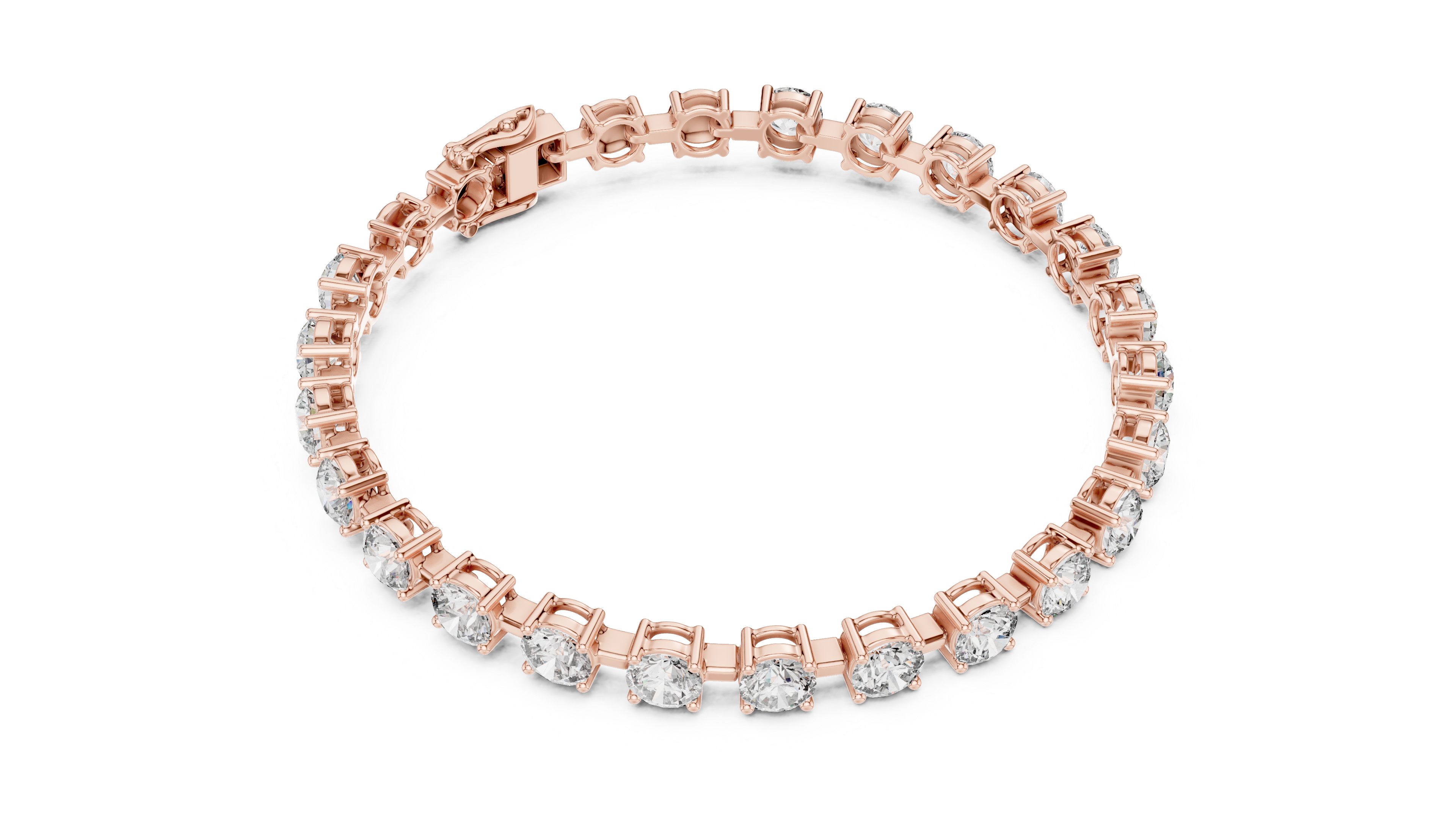 سوار كوليه سوليتير in Rose Gold - VYKA Diamonds