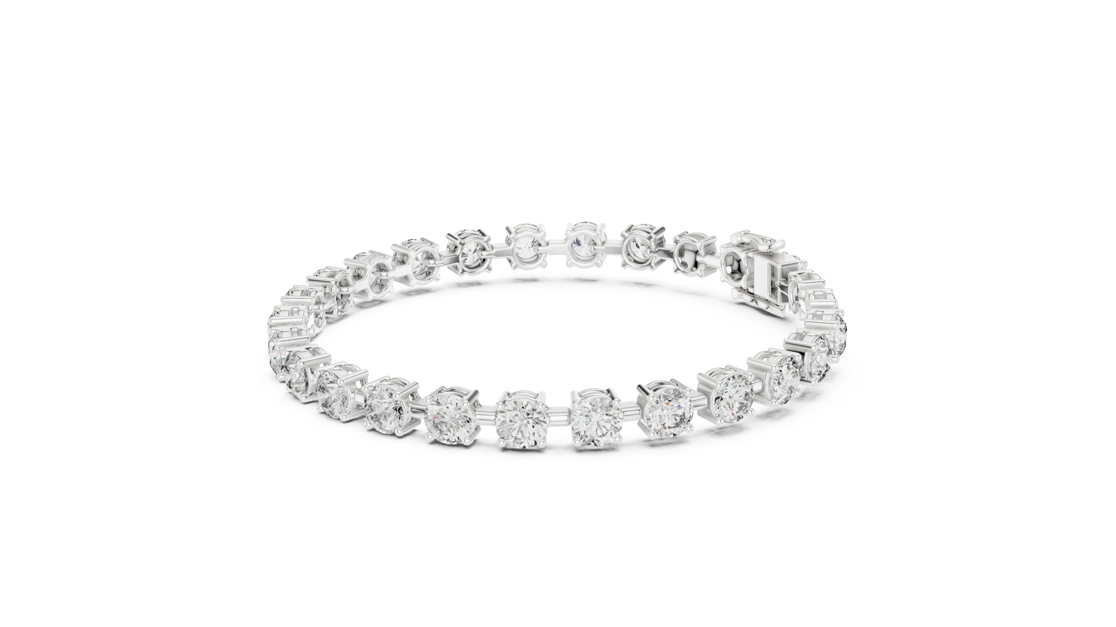 سوار كوليه سوليتير in White Gold - VYKA Diamonds