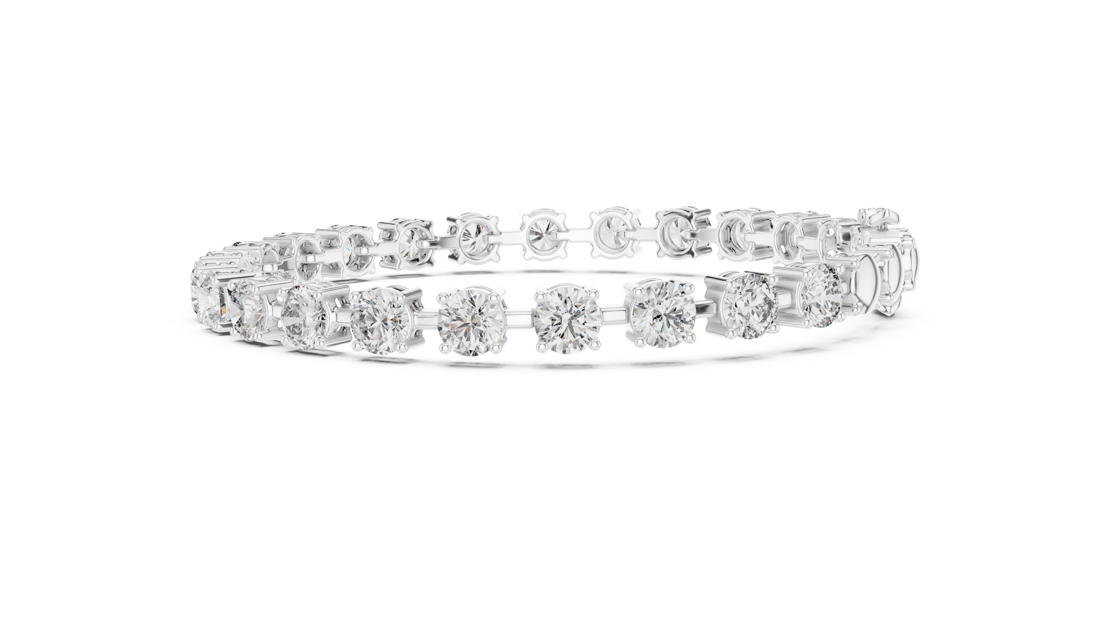 سوار كوليه سوليتير in White Gold - VYKA Diamonds