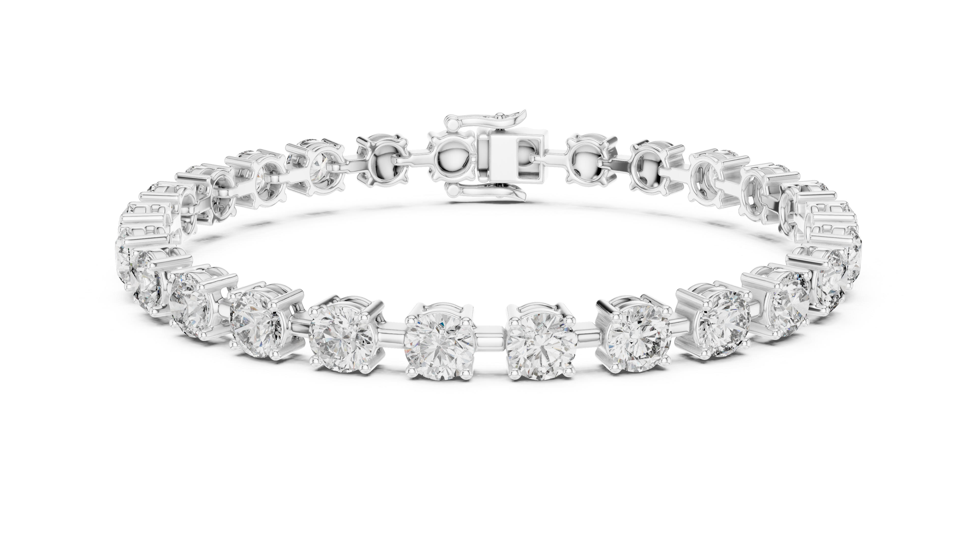 سوار كوليه سوليتير in White Gold - VYKA Diamonds