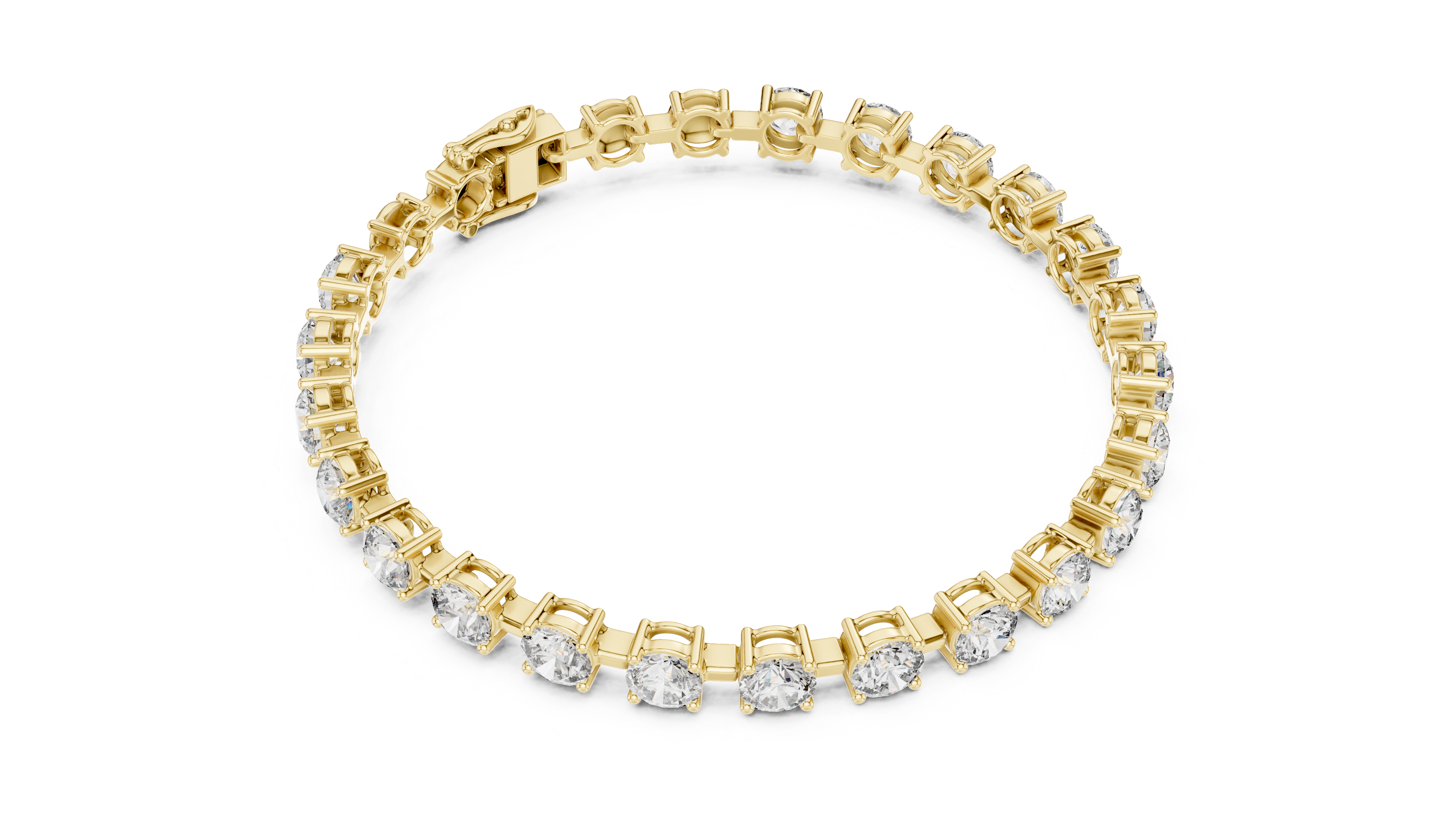 سوار كوليه سوليتير in Yellow Gold - VYKA Diamonds