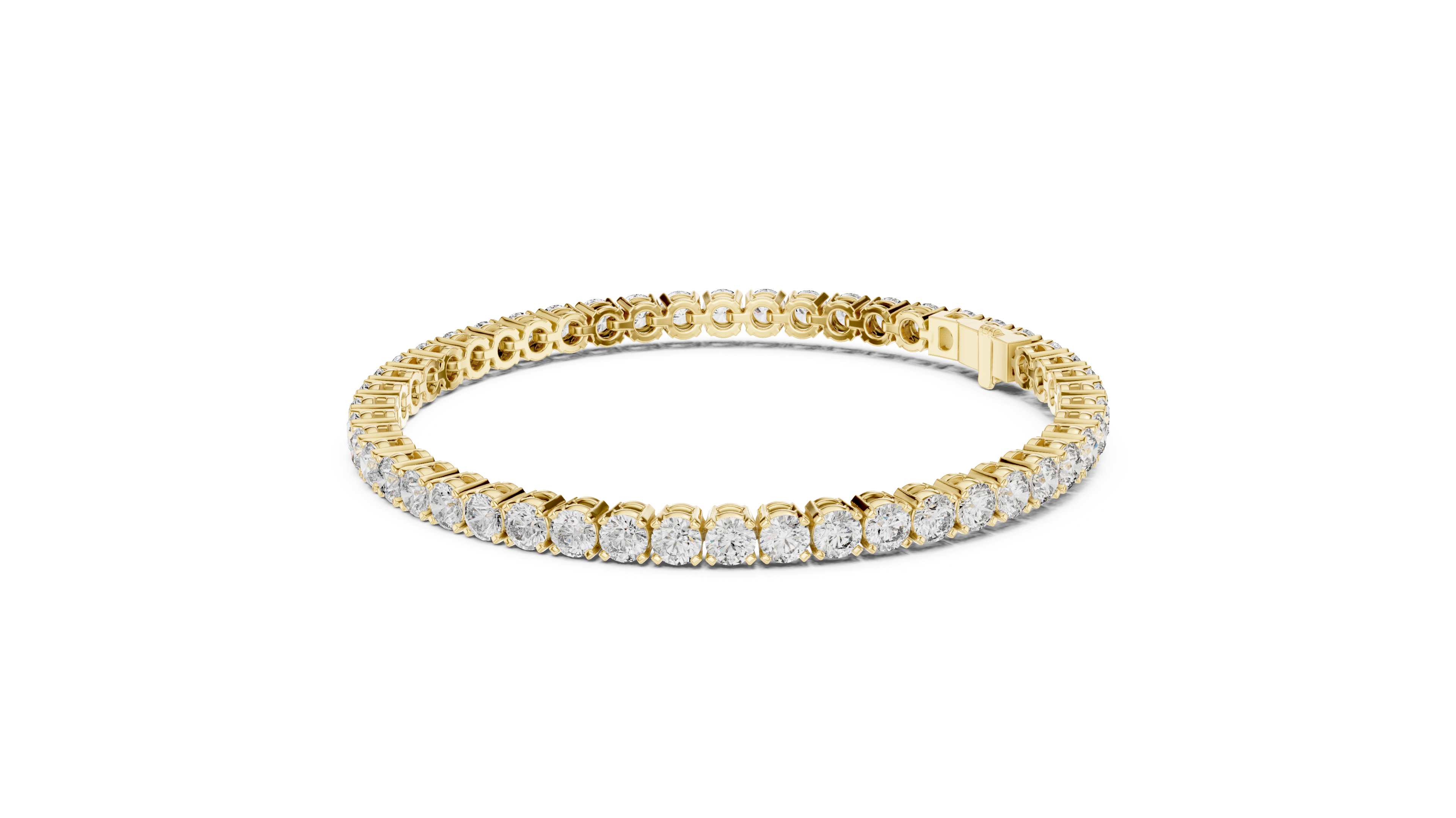 Diamond Collet Line Bracelet in Yellow Gold - VYKA Diamonds
