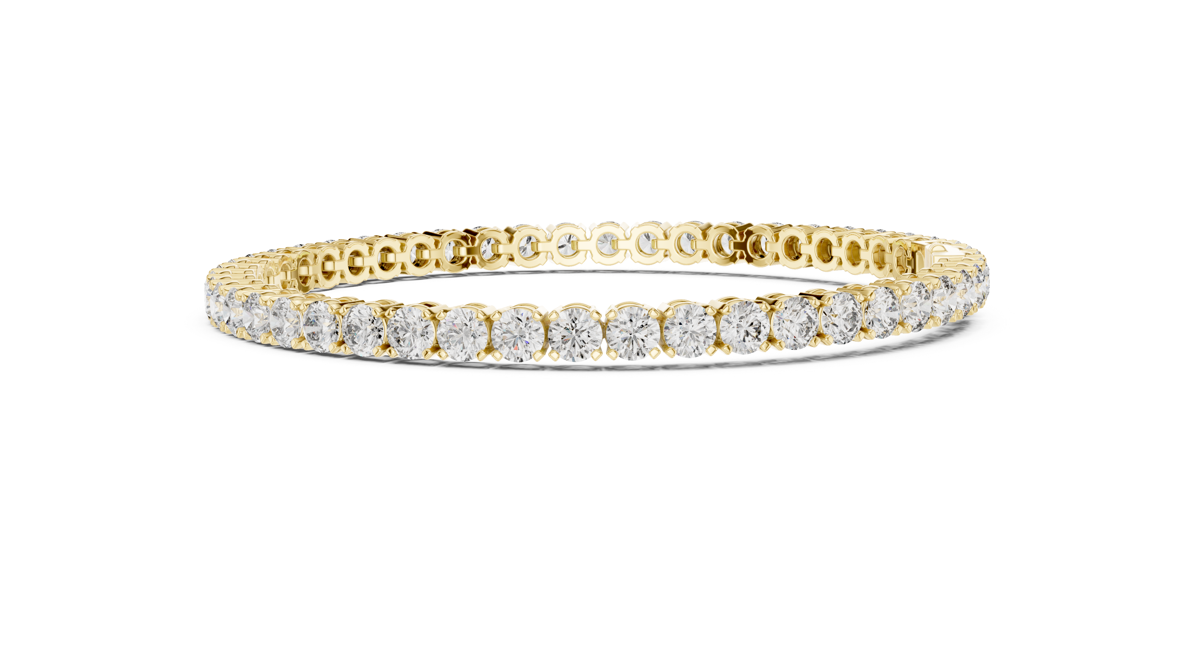 Diamond Collet Line Bracelet in Yellow Gold - VYKA Diamonds