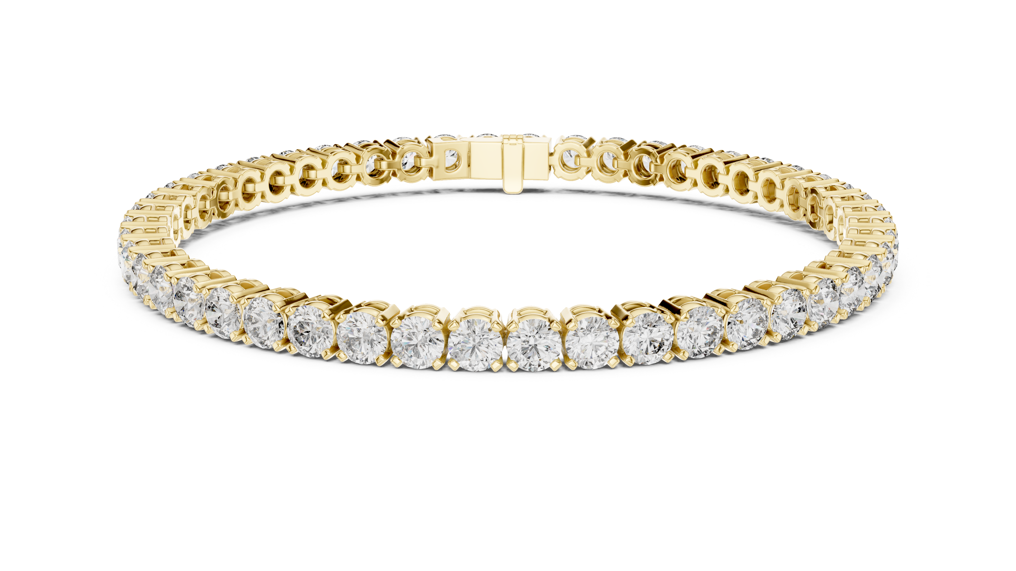 Diamond Collet Line Bracelet in Yellow Gold - VYKA Diamonds