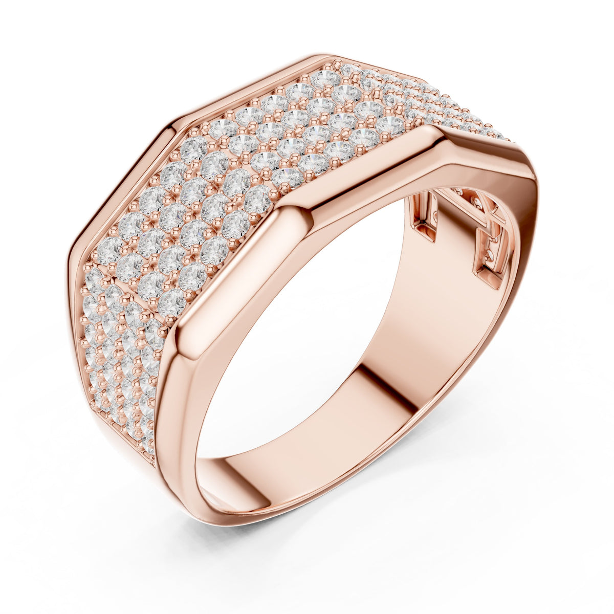 Wide Pavé Men's Diamond Band