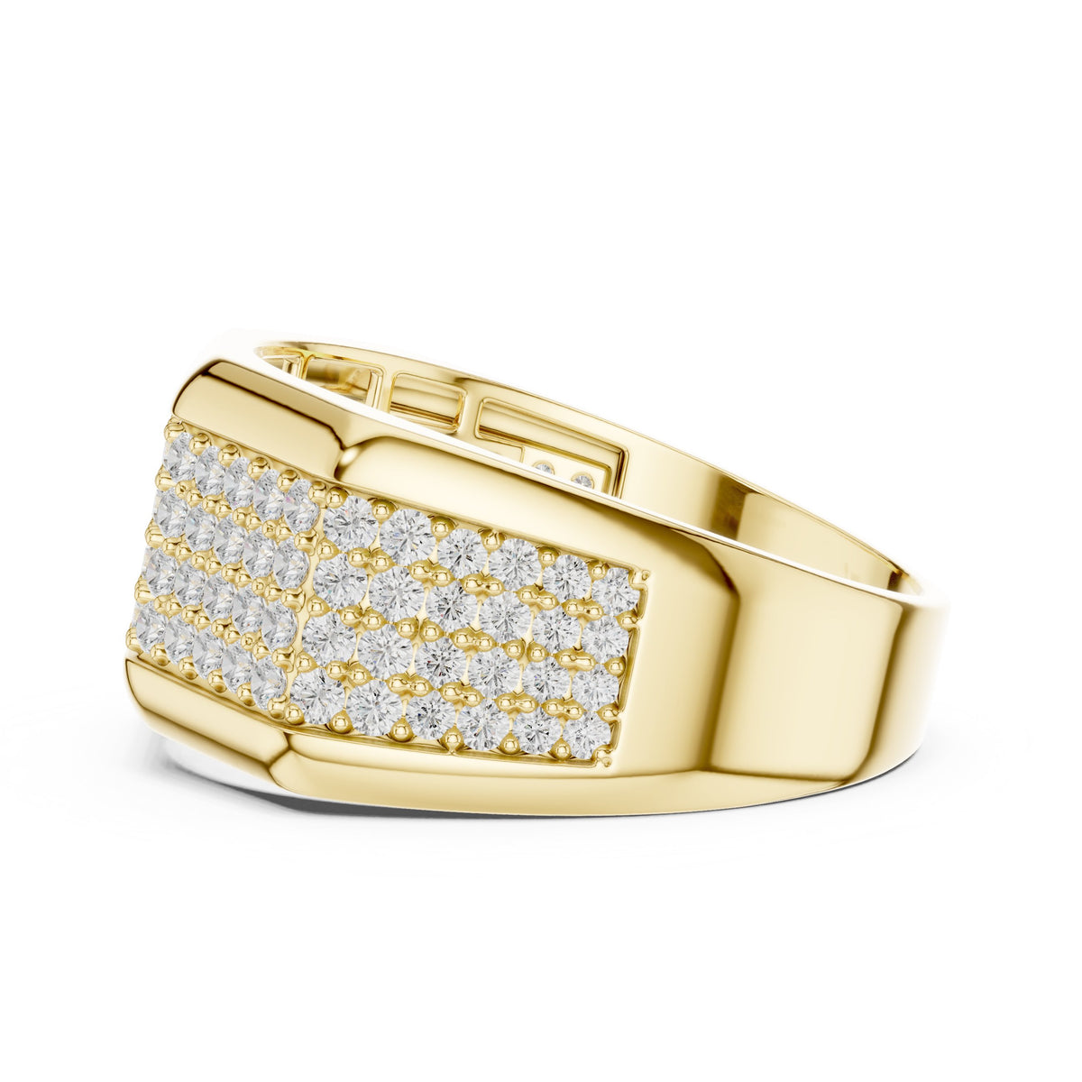 Wide Pavé Men's Diamond Band