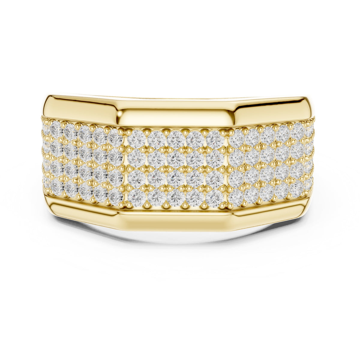 Wide Pavé Men's Diamond Band