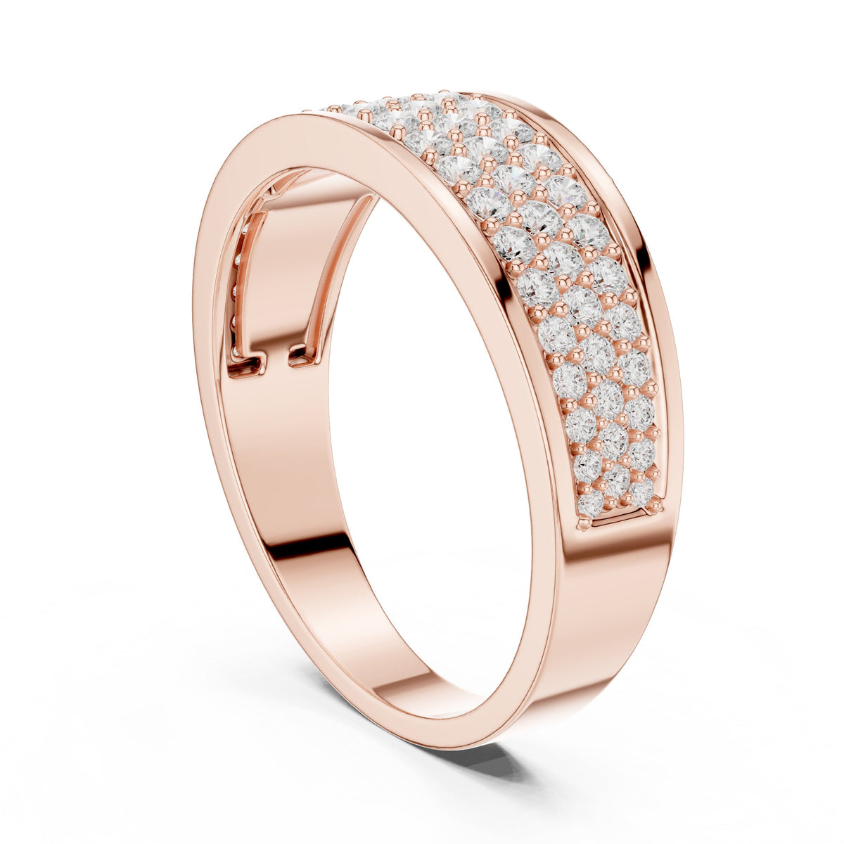 Pavé Dome Men's Diamond Band