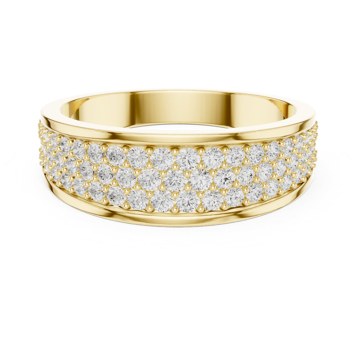 Pavé Dome Men's Diamond Band