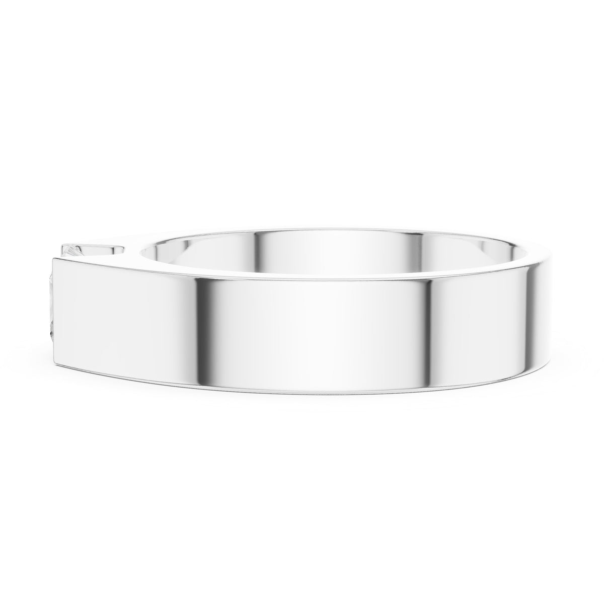 Tension Set Diamond Men's Ring in White Gold - VYKA Diamonds