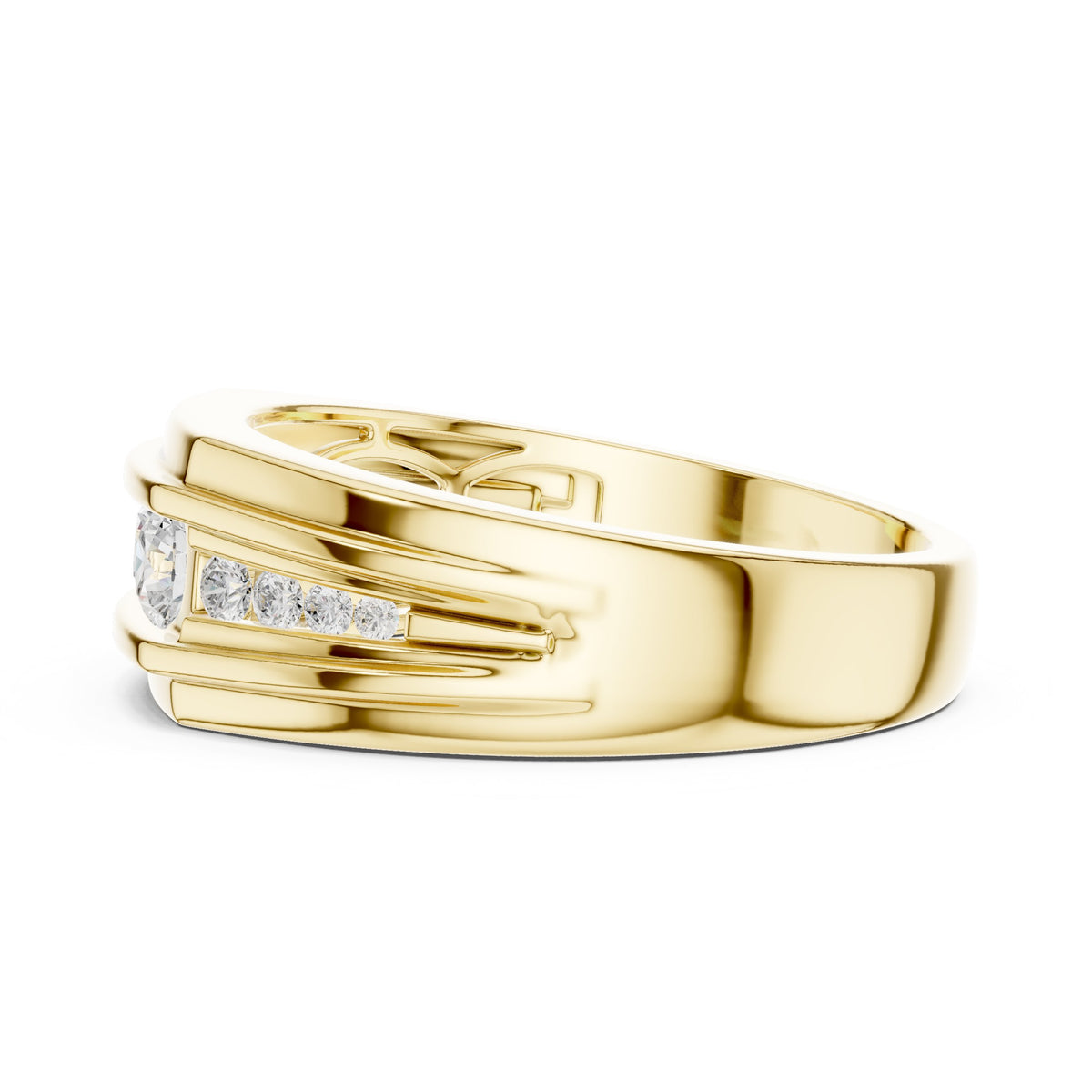 Graduated Channel Men's Diamond Band