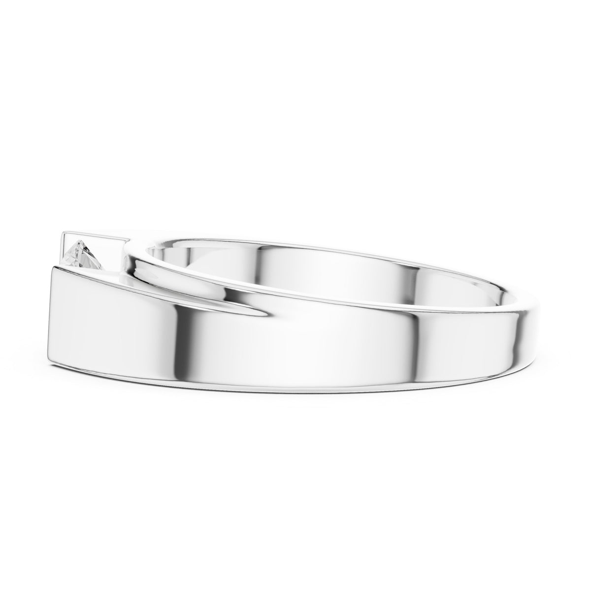 Tension Style Round Diamond Men's Solitaire