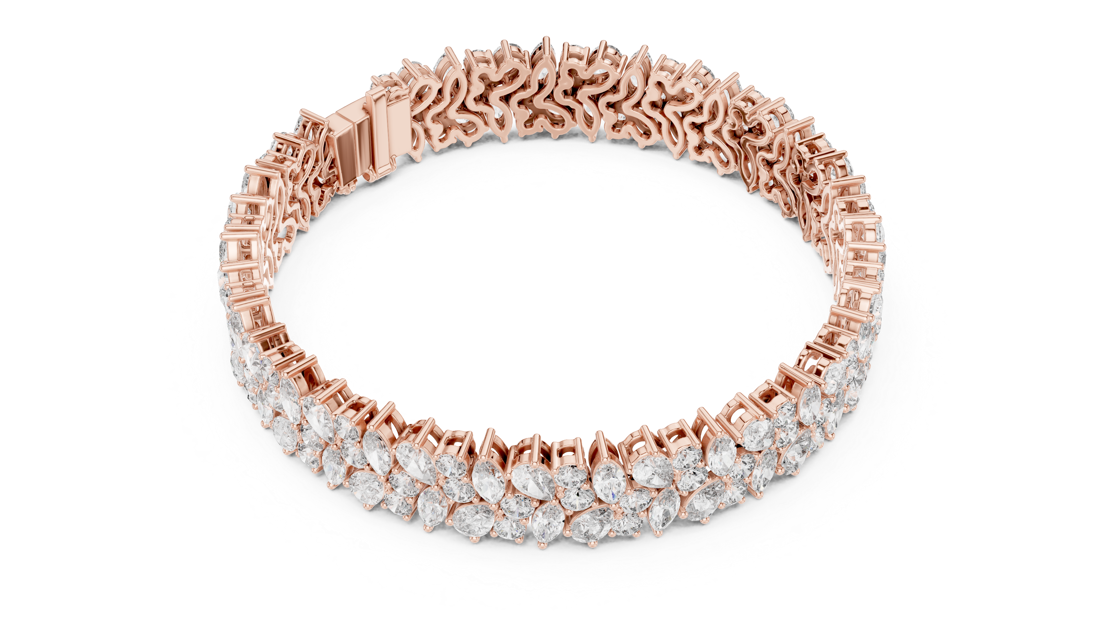 سوار سماوي متعدد الأوجه in Rose Gold - VYKA Diamonds