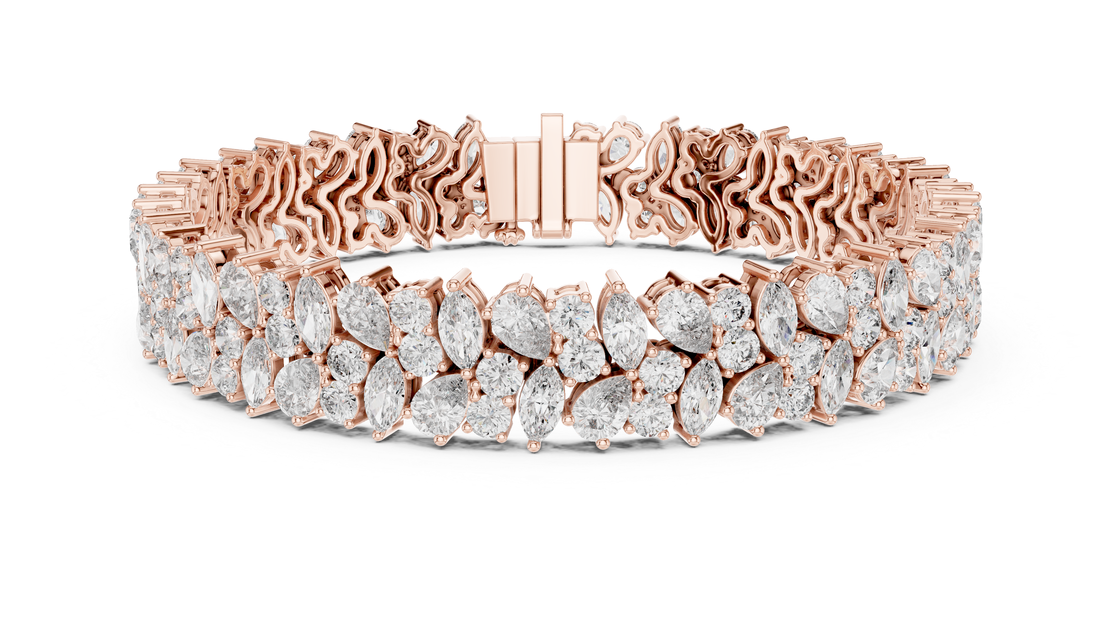 سوار سماوي متعدد الأوجه in Rose Gold - VYKA Diamonds