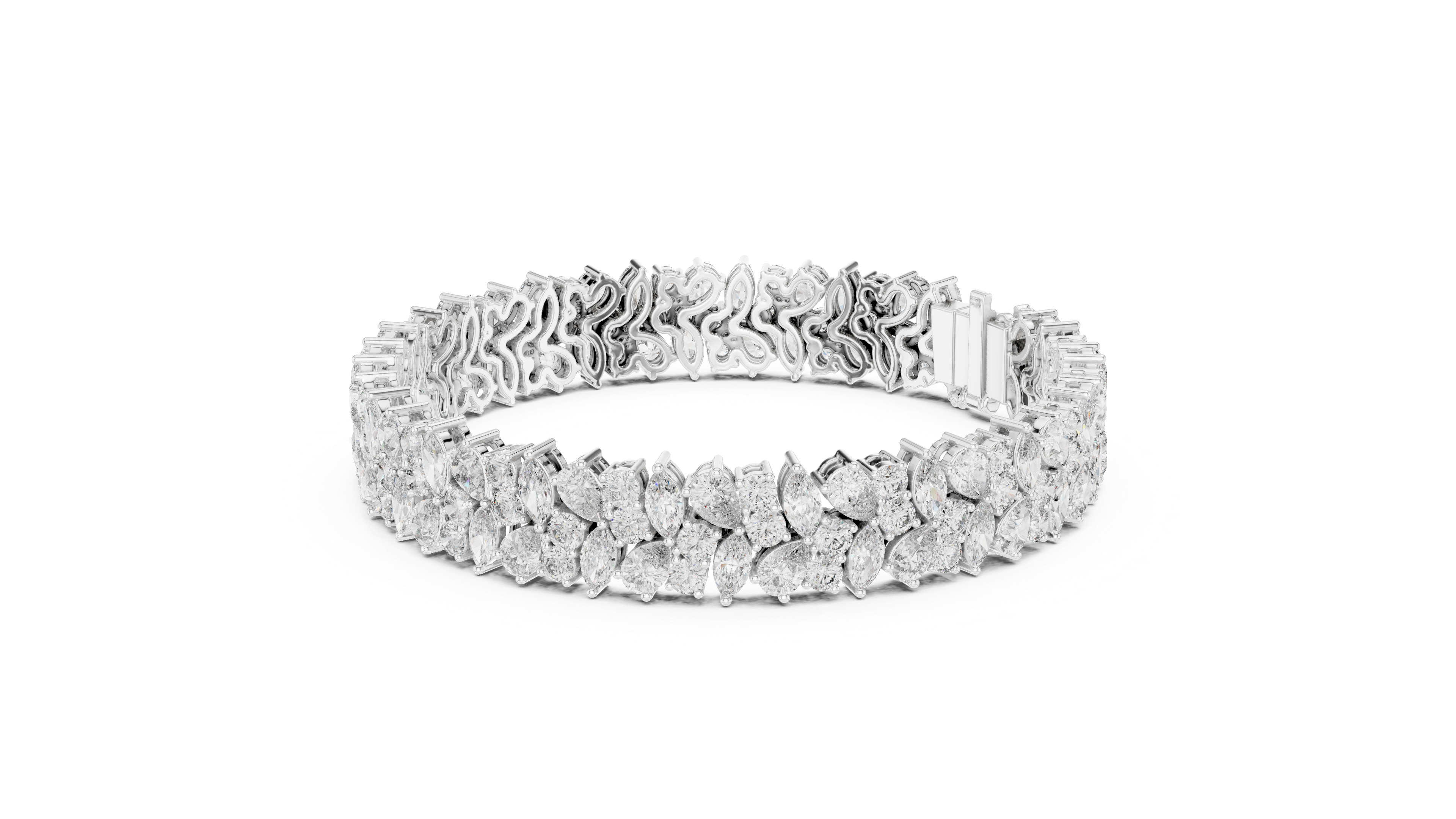 سوار سماوي متعدد الأوجه in White Gold - VYKA Diamonds