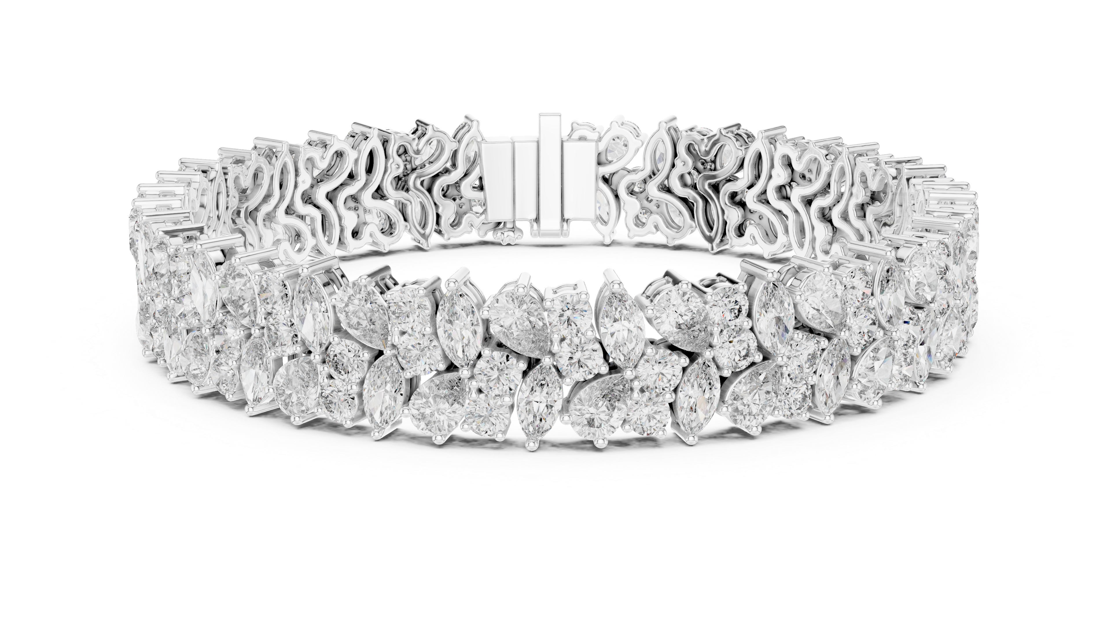 سوار سماوي متعدد الأوجه in White Gold - VYKA Diamonds