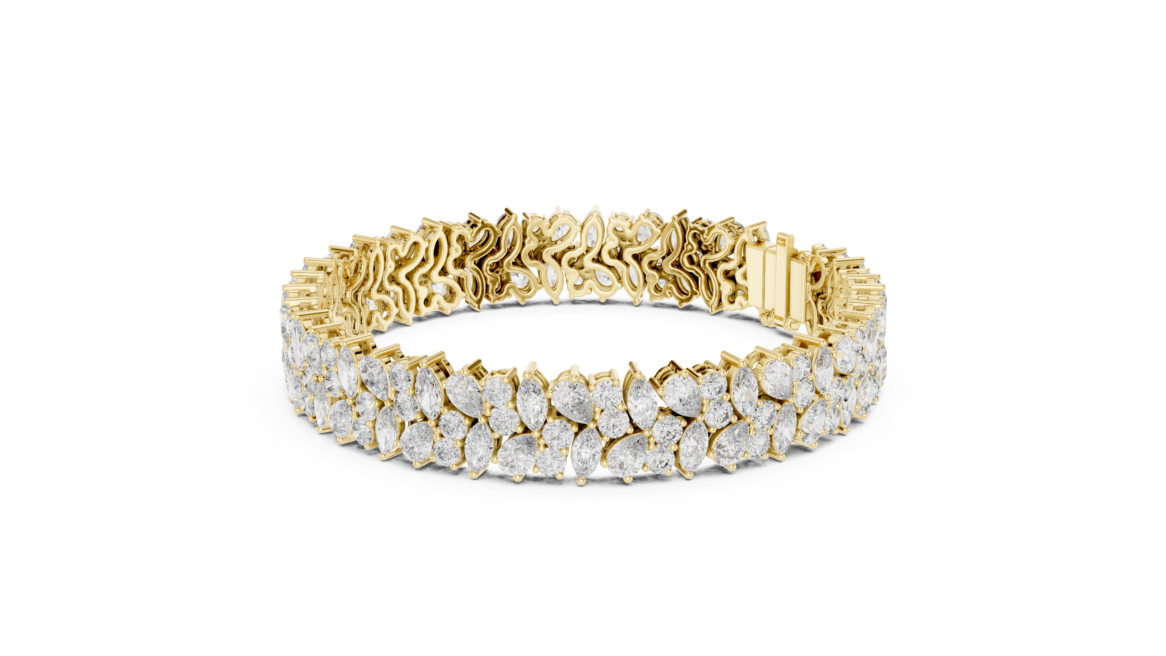 سوار سماوي متعدد الأوجه in Yellow Gold - VYKA Diamonds