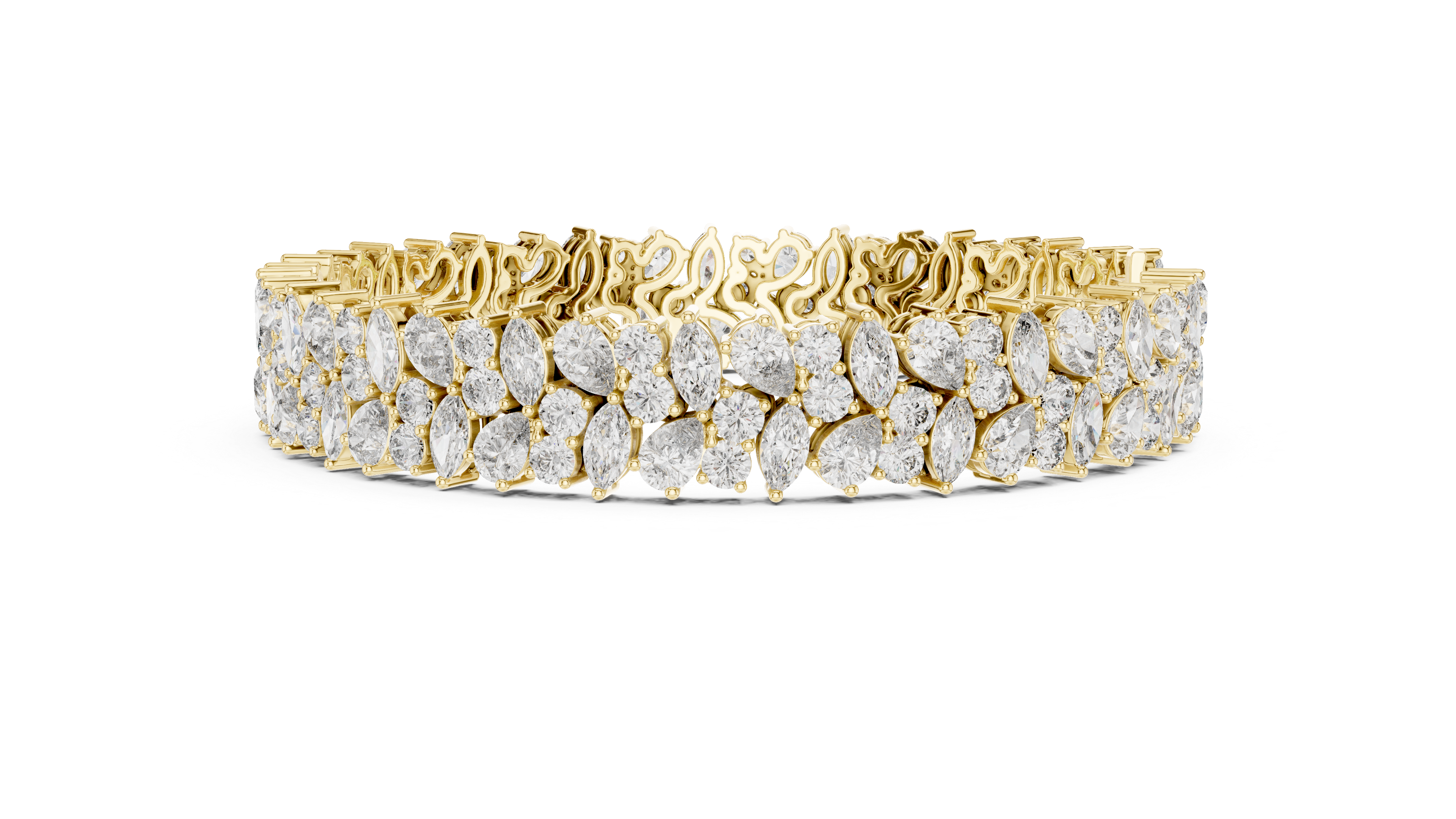 سوار سماوي متعدد الأوجه in Yellow Gold - VYKA Diamonds