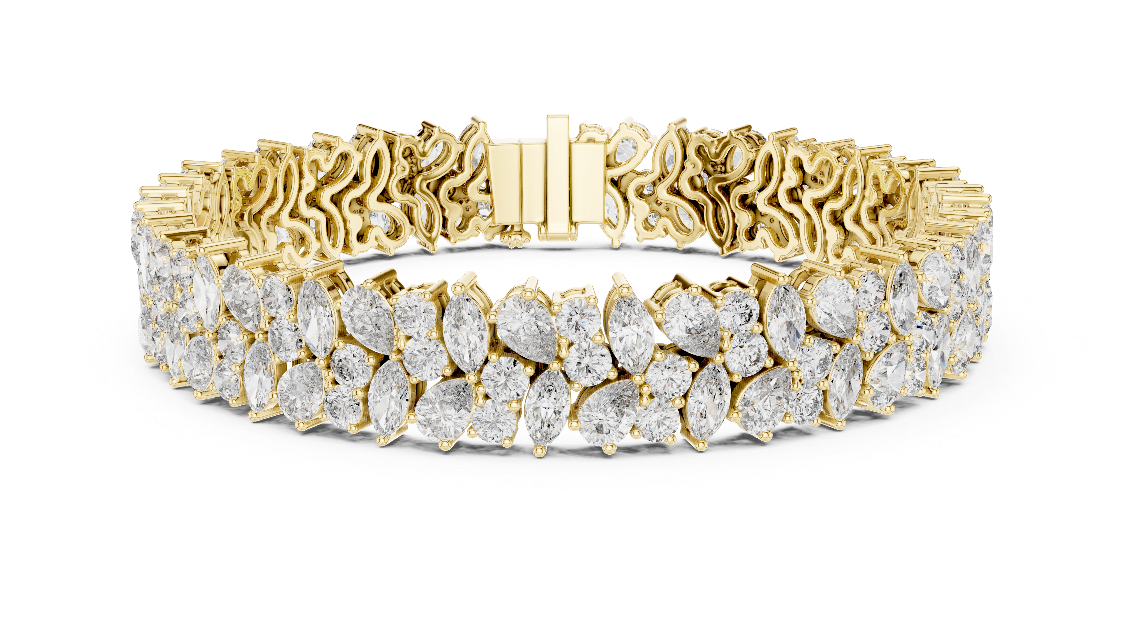 سوار سماوي متعدد الأوجه in Yellow Gold - VYKA Diamonds