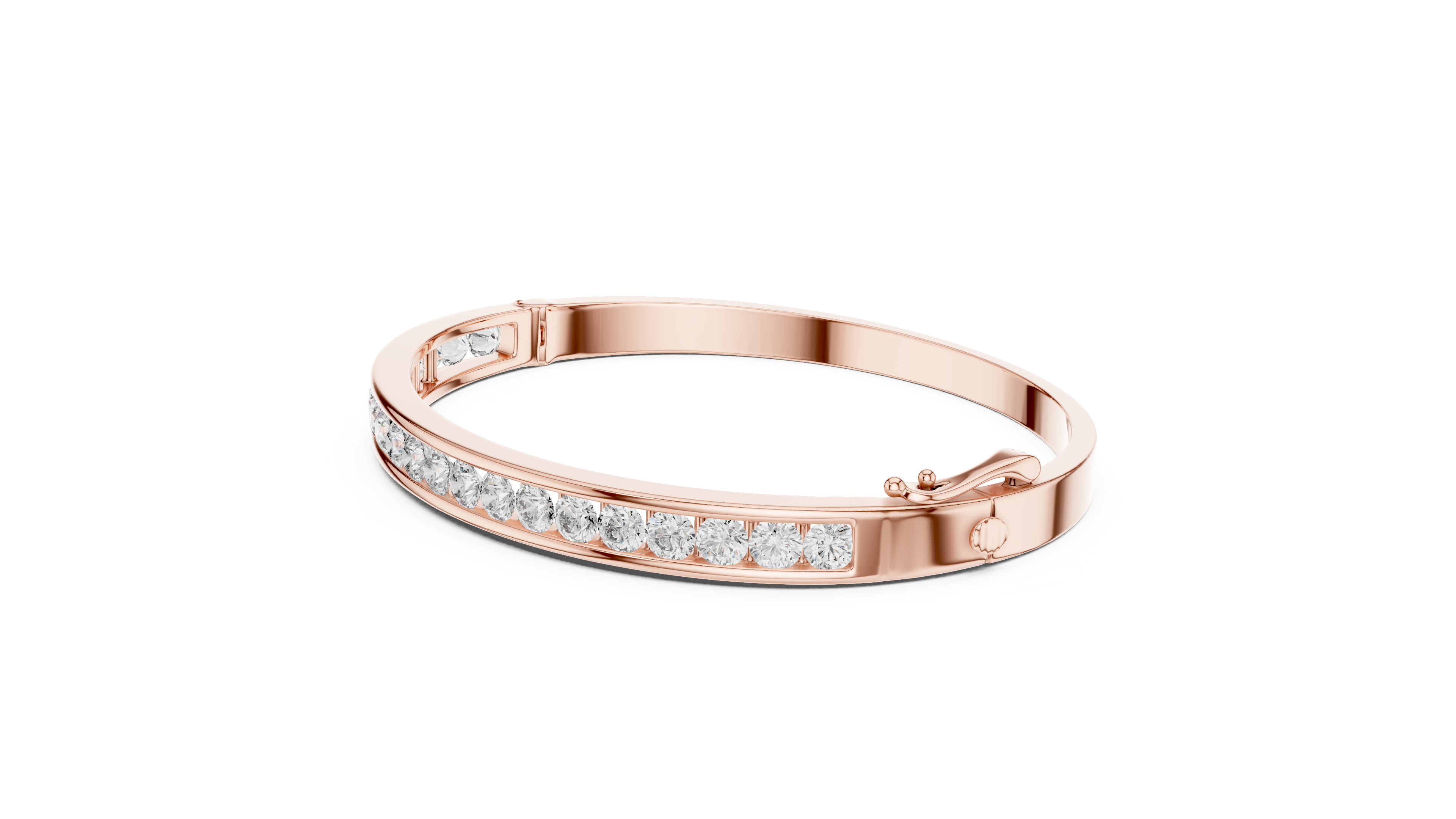 Channel-Set Diamond Bracelet in Rose Gold - VYKA Diamonds