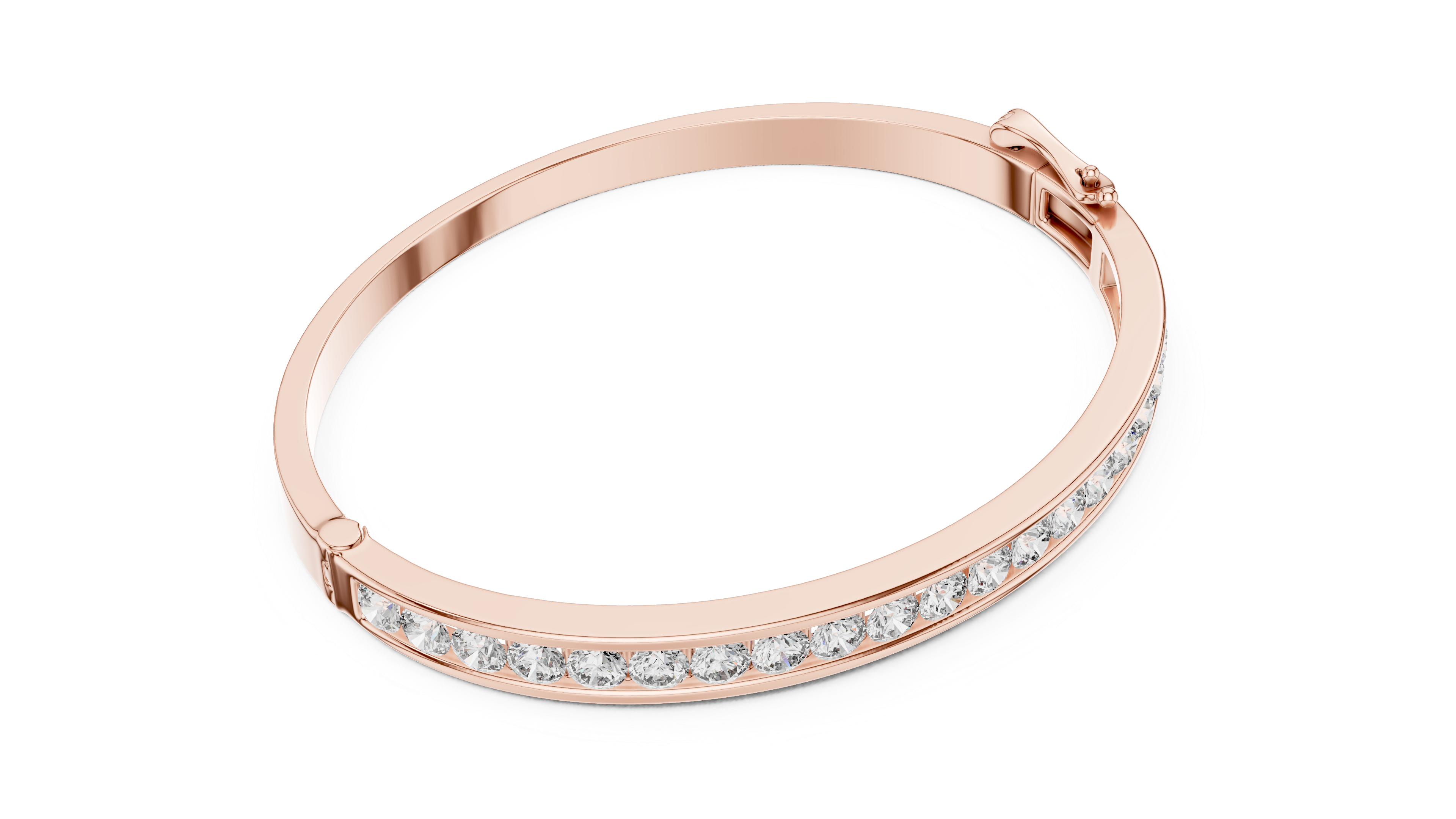 Channel-Set Diamond Bracelet in Rose Gold - VYKA Diamonds