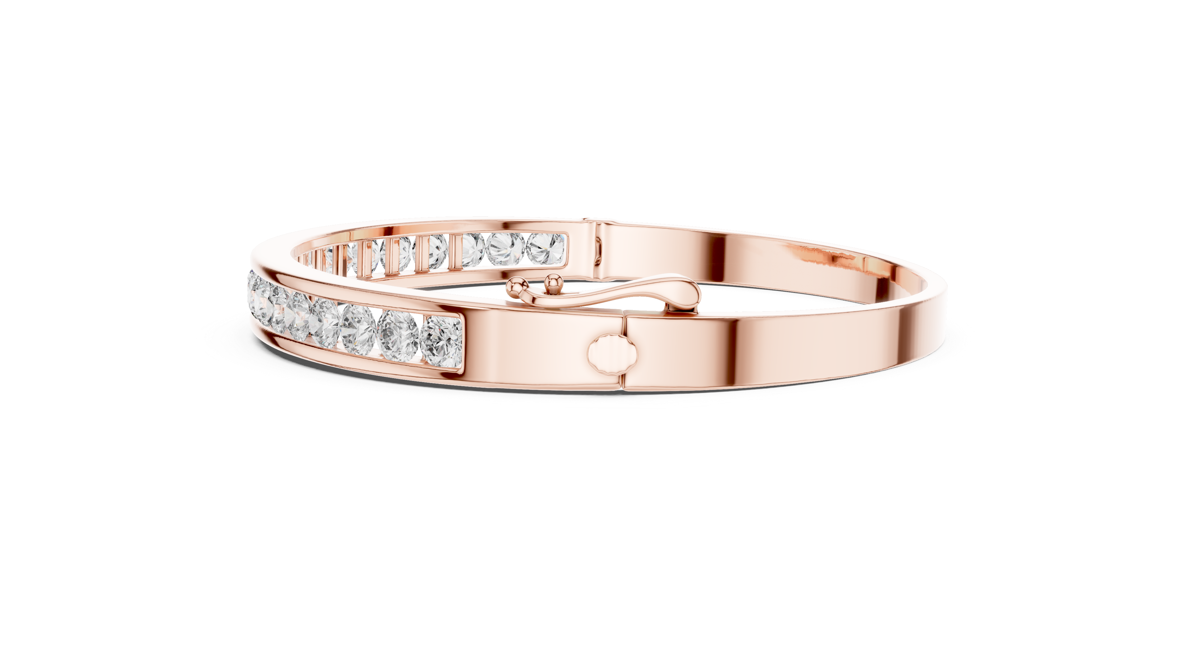 Channel-Set Diamond Bracelet in Rose Gold - VYKA Diamonds