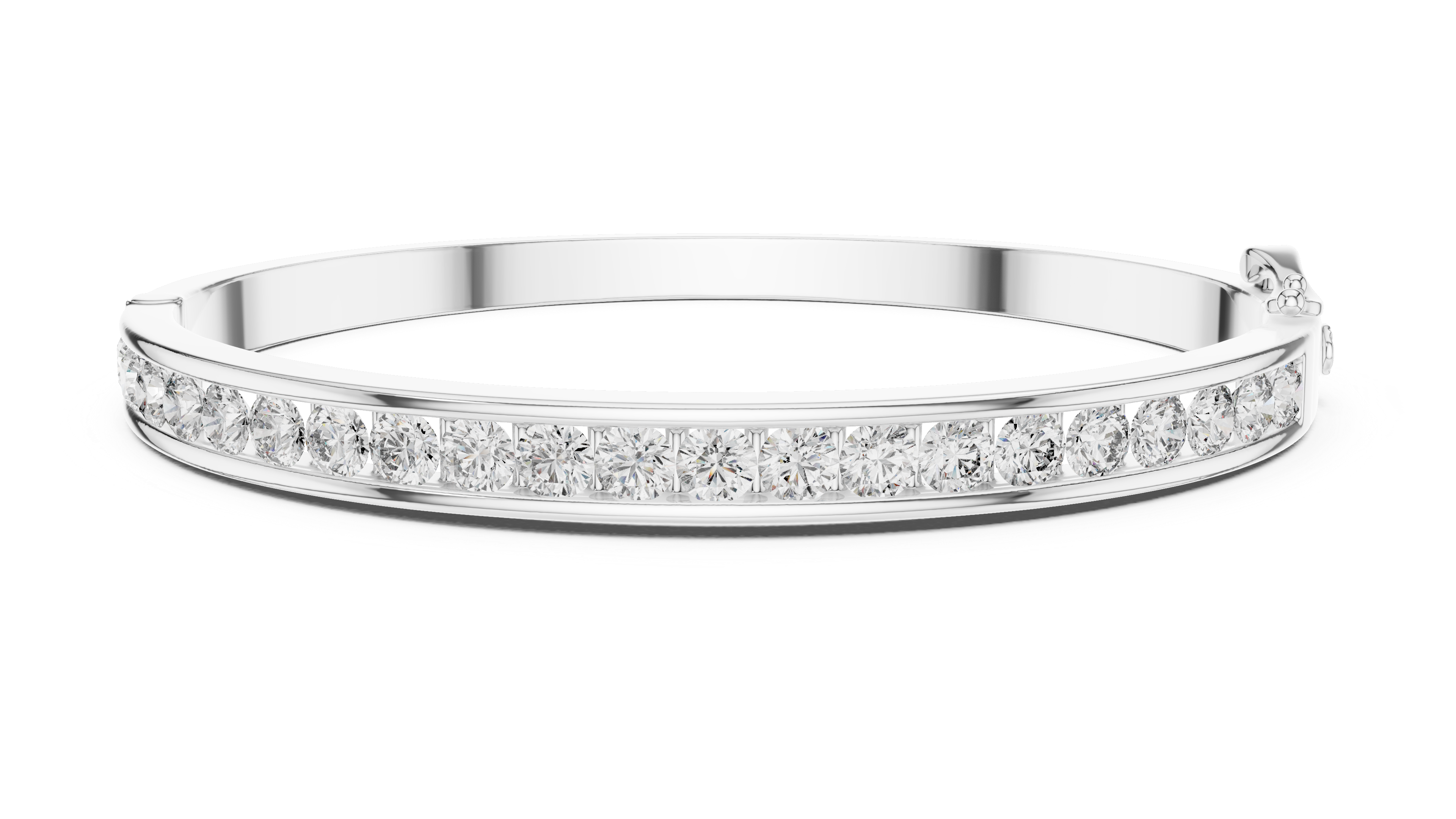 Channel-Set Diamond Bracelet in White Gold - VYKA Diamonds