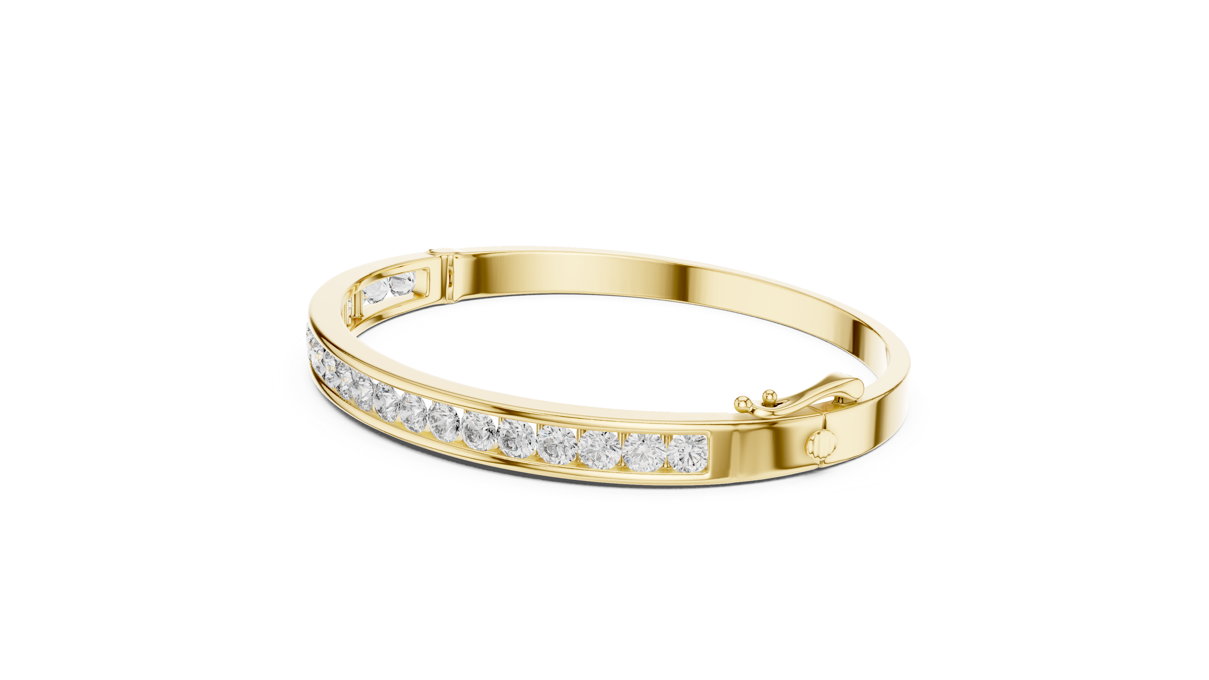 Channel-Set Diamond Bracelet in Yellow Gold - VYKA Diamonds